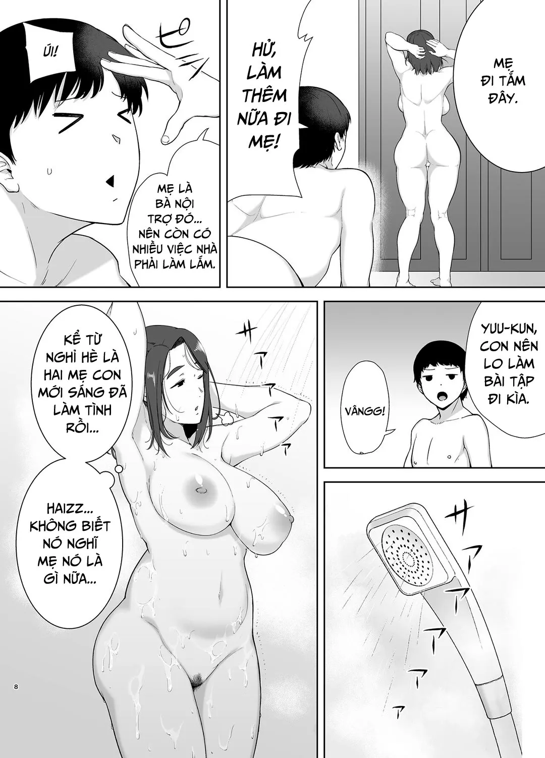 HentaiVN.net - Ảnh 8 - Mẹ là người phụ nữ mà tôi yêu [Boku no Kaa-san de, Boku no Suki na Hito.] - Chap 3 - Đi biển vào kỳ nghỉ hè