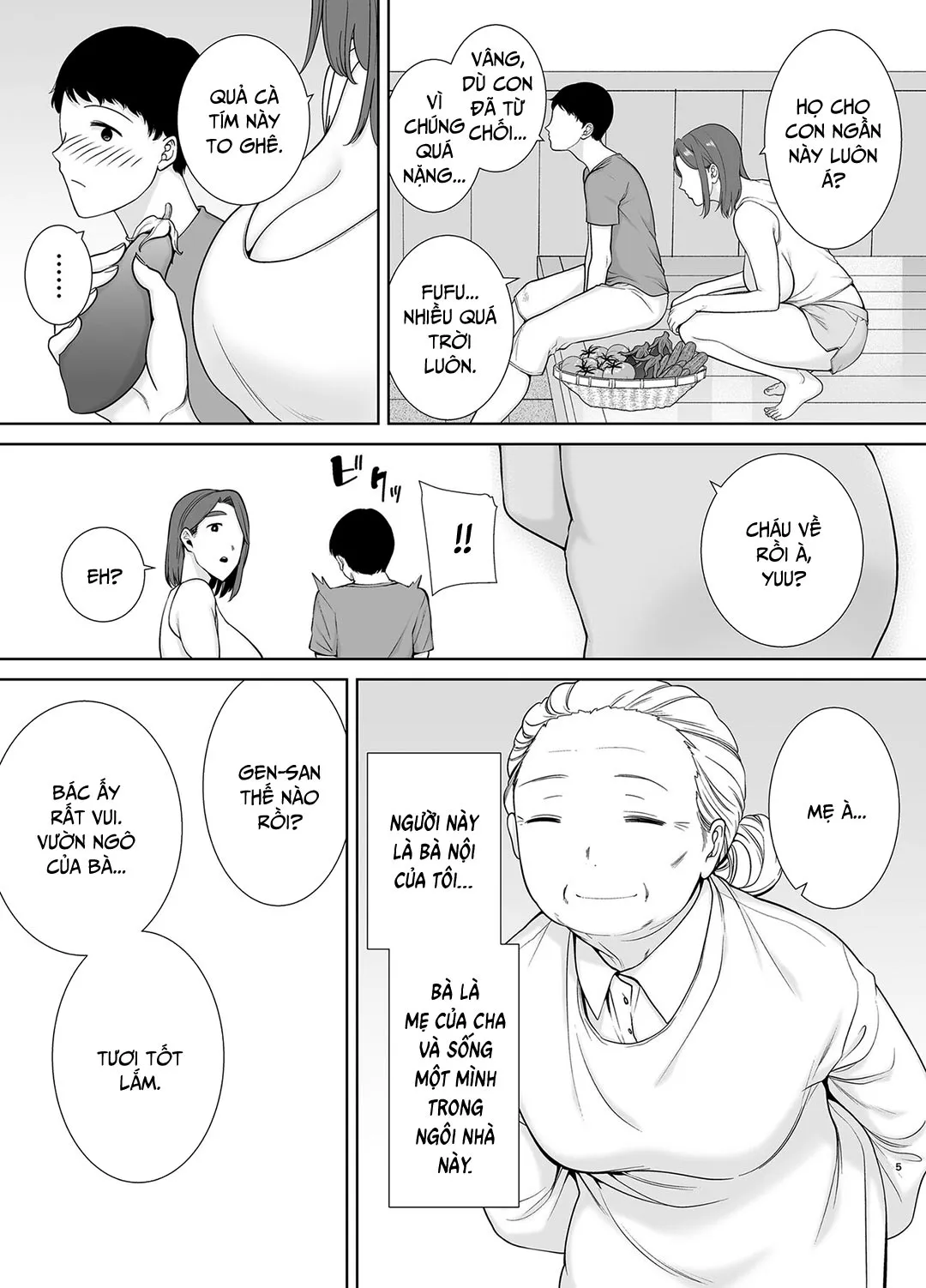 HentaiVN.net - Ảnh 5 - Mẹ là người phụ nữ mà tôi yêu [Boku no Kaa-san de, Boku no Suki na Hito.] - Chap 5A - Chuyến về quê nội
