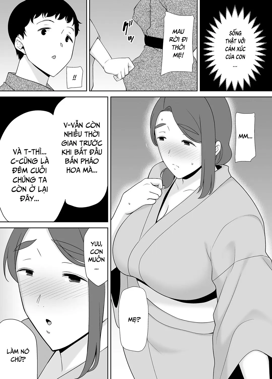 HentaiVN.net - Ảnh 13 - Mẹ là người phụ nữ mà tôi yêu [Boku no Kaa-san de, Boku no Suki na Hito.] - Chap 5B - Chuyến về quê nội