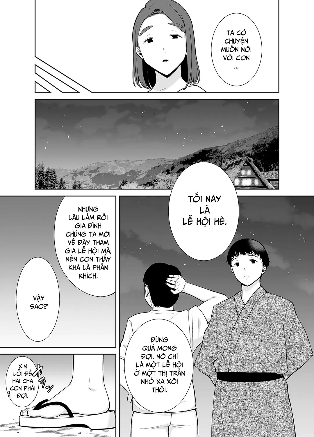 HentaiVN.net - Ảnh 3 - Mẹ là người phụ nữ mà tôi yêu [Boku no Kaa-san de, Boku no Suki na Hito.] - Chap 5B - Chuyến về quê nội