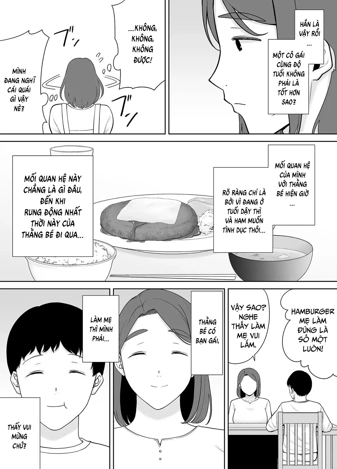 HentaiVN.net - Ảnh 14 - Mẹ là người phụ nữ mà tôi yêu [Boku no Kaa-san de, Boku no Suki na Hito.] - Chap 6A - Đồng phục nữ sinh của mẹ
