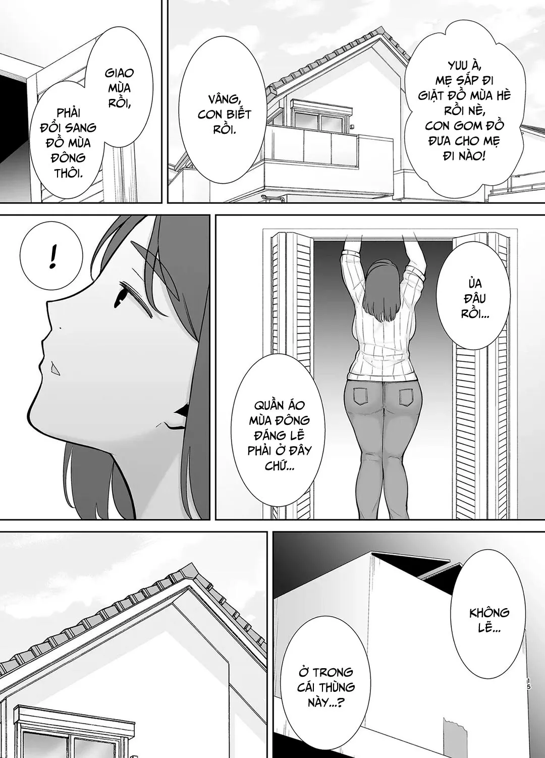 HentaiVN.net - Ảnh 15 - Mẹ là người phụ nữ mà tôi yêu [Boku no Kaa-san de, Boku no Suki na Hito.] - Chap 6A - Đồng phục nữ sinh của mẹ