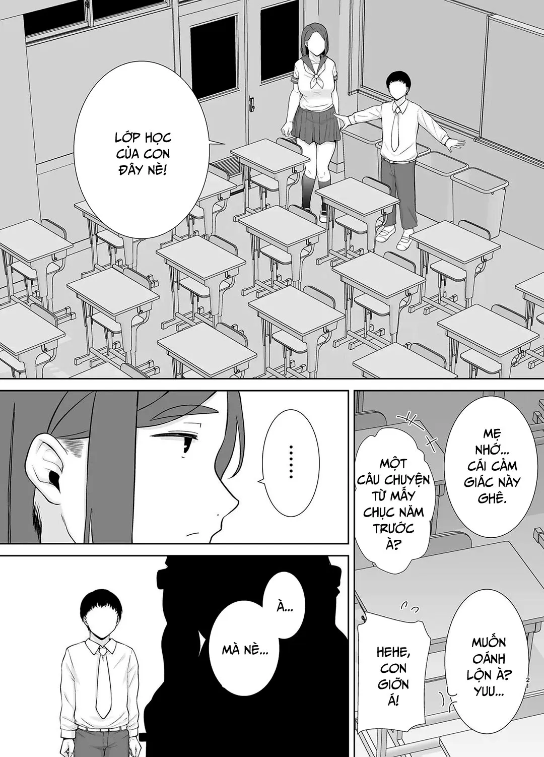 HentaiVN.net - Ảnh 21 - Mẹ là người phụ nữ mà tôi yêu [Boku no Kaa-san de, Boku no Suki na Hito.] - Chap 6A - Đồng phục nữ sinh của mẹ