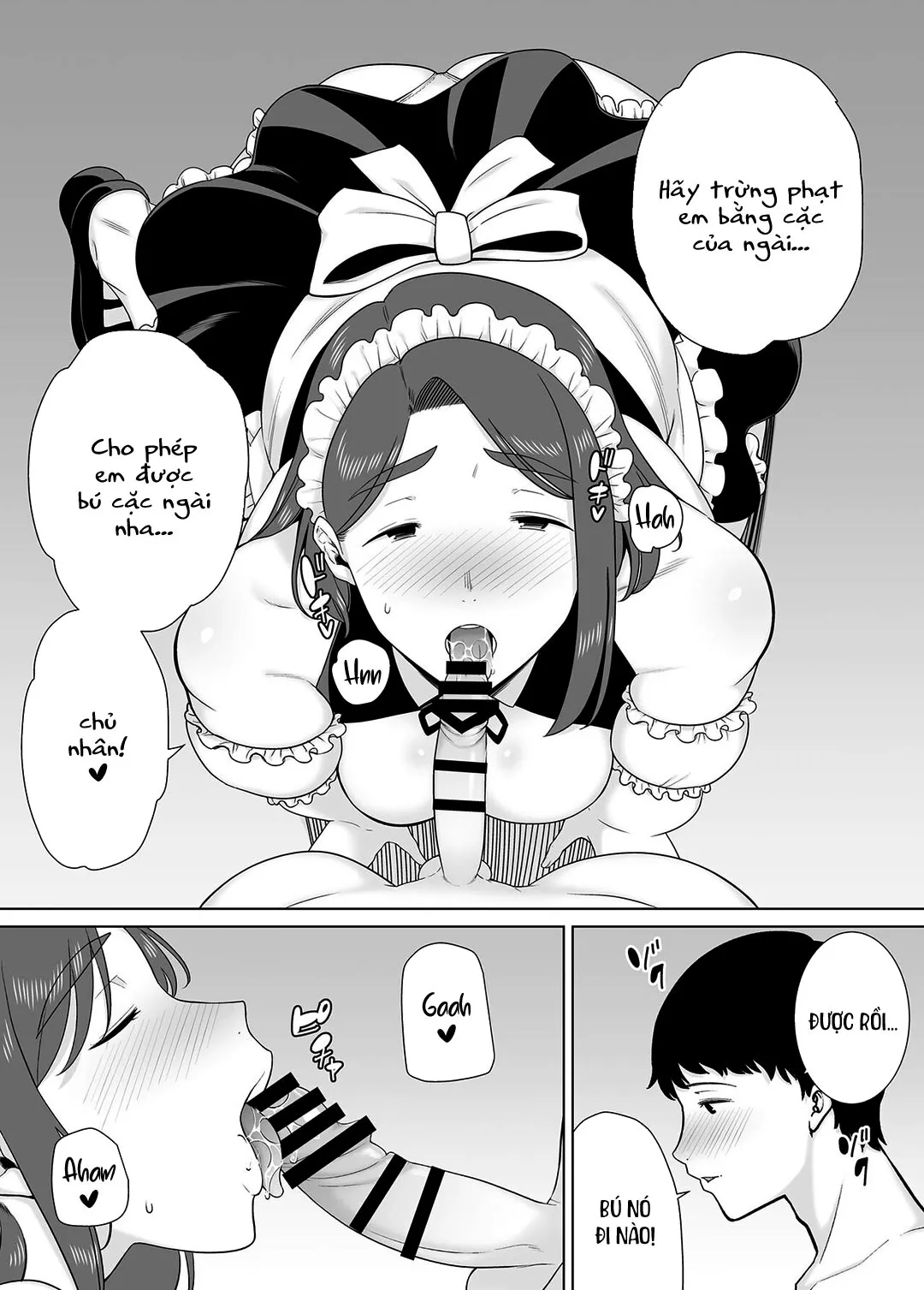 HentaiVN.net - Ảnh 9 - Mẹ là người phụ nữ mà tôi yêu [Boku no Kaa-san de, Boku no Suki na Hito.] - Chap 7B - Đồng phục hầu gái