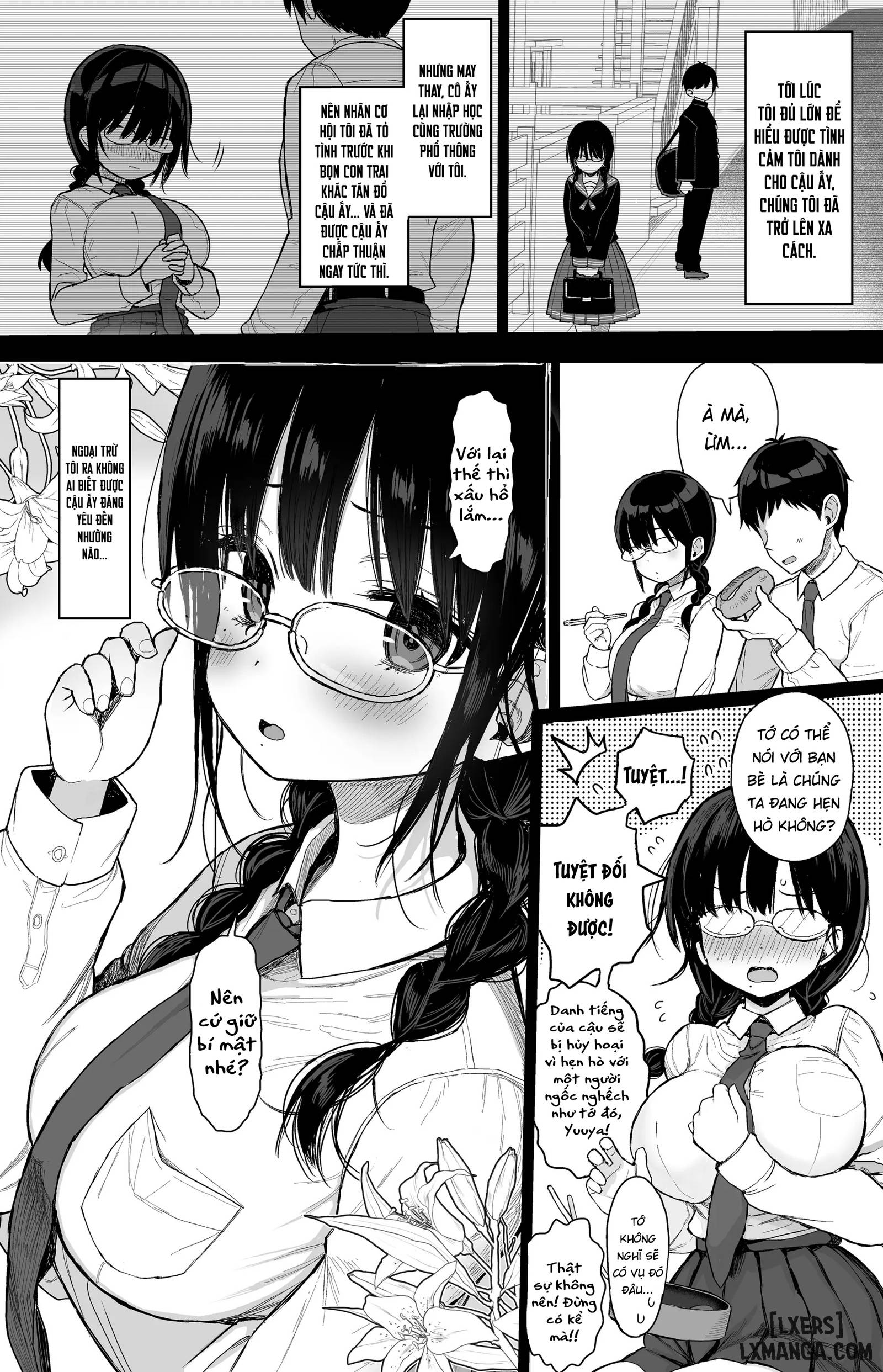 HentaiVN.net - Ảnh 7 - Hikaeme Kanojo wa Kobamenai | The Mild-Mannered Girlfriend Who Can't Resist + Omake - Chap 1.