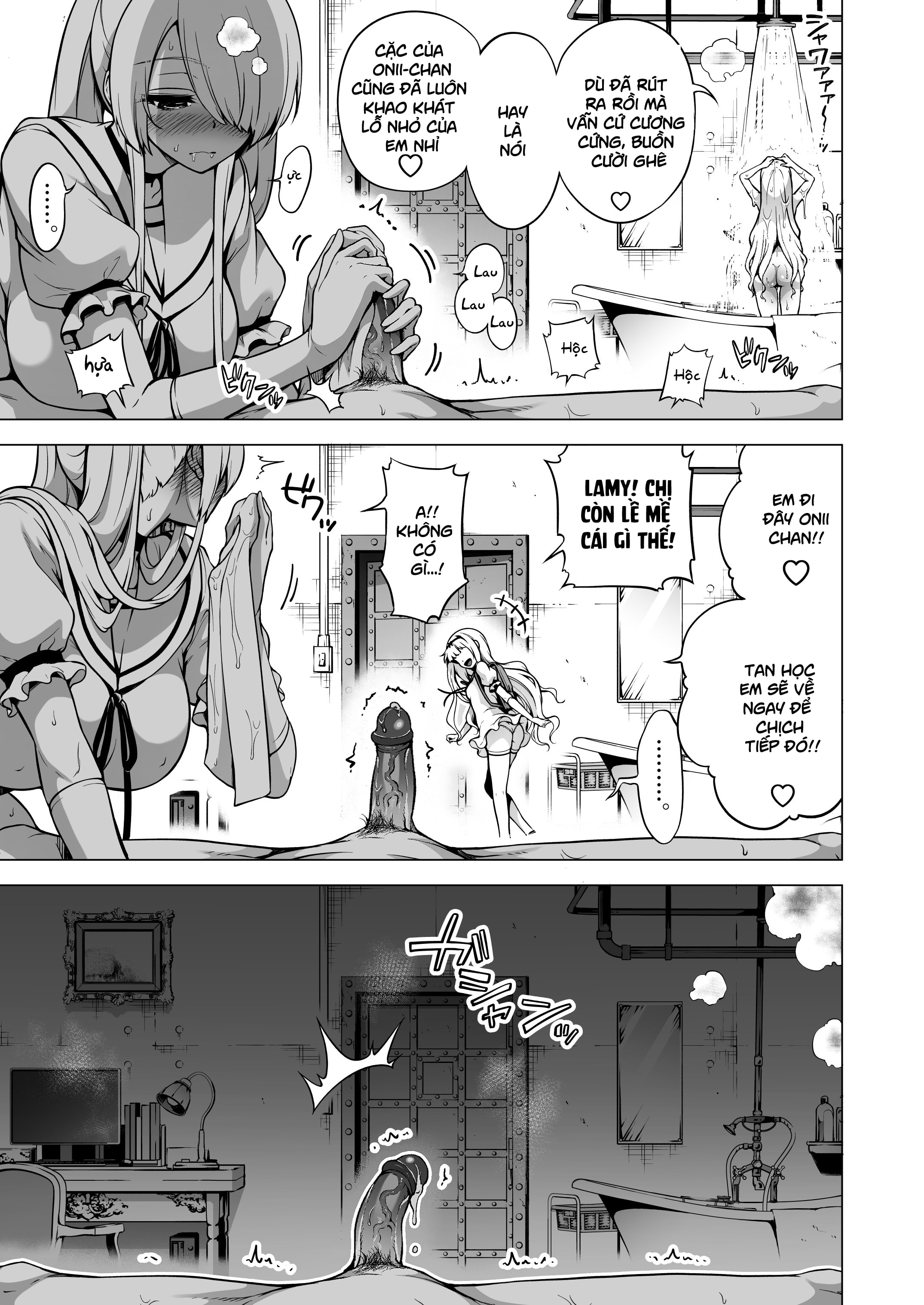 HentaiVN.net - Ảnh 41 - Bị ba chị em vắt cực khô - Chapter 3