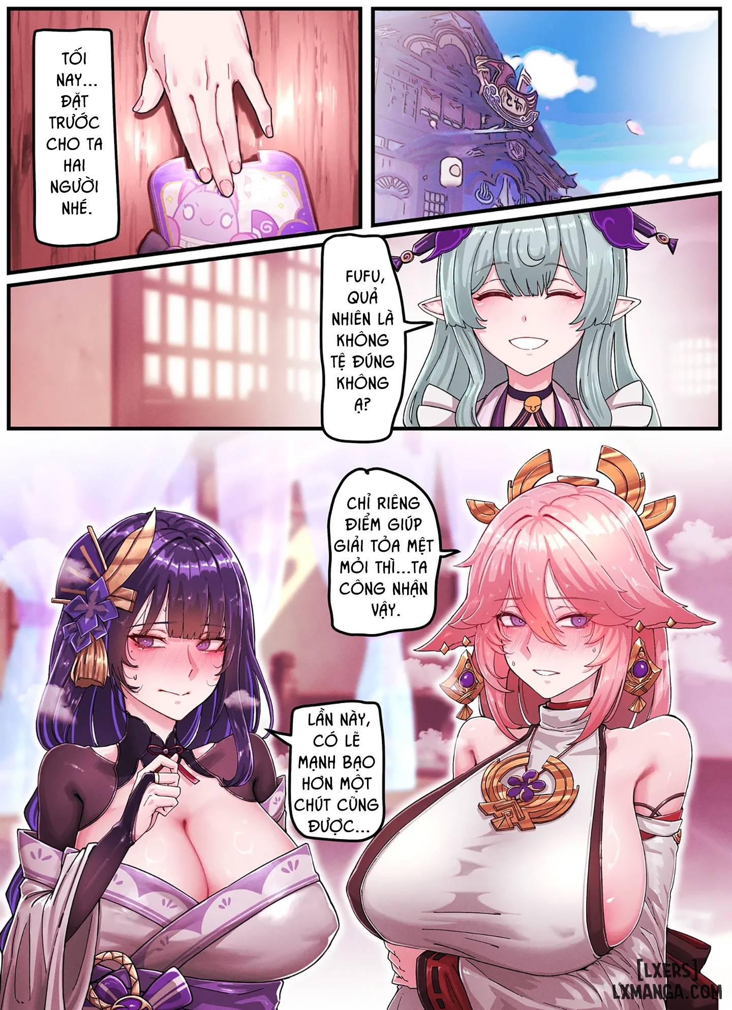 HentaiVN.net - Ảnh 17 - Teyvat Gravure - Raiden and Miko - Oneshot