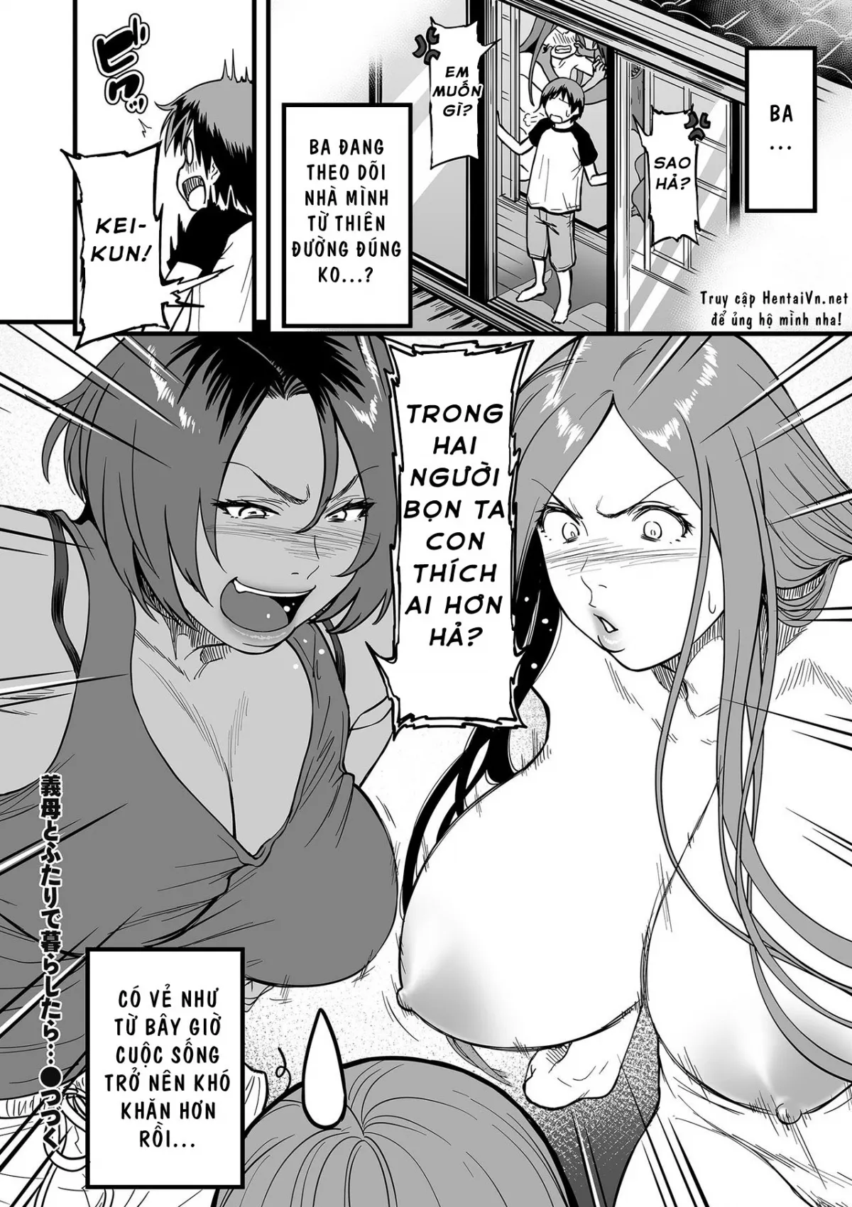 HentaiVN.net - Ảnh 21 - Tôi sống một mình với mẹ kế...(Gibo to Futari de Kurashitara) [When I Live Alone with My Stepmother] - Chap 3