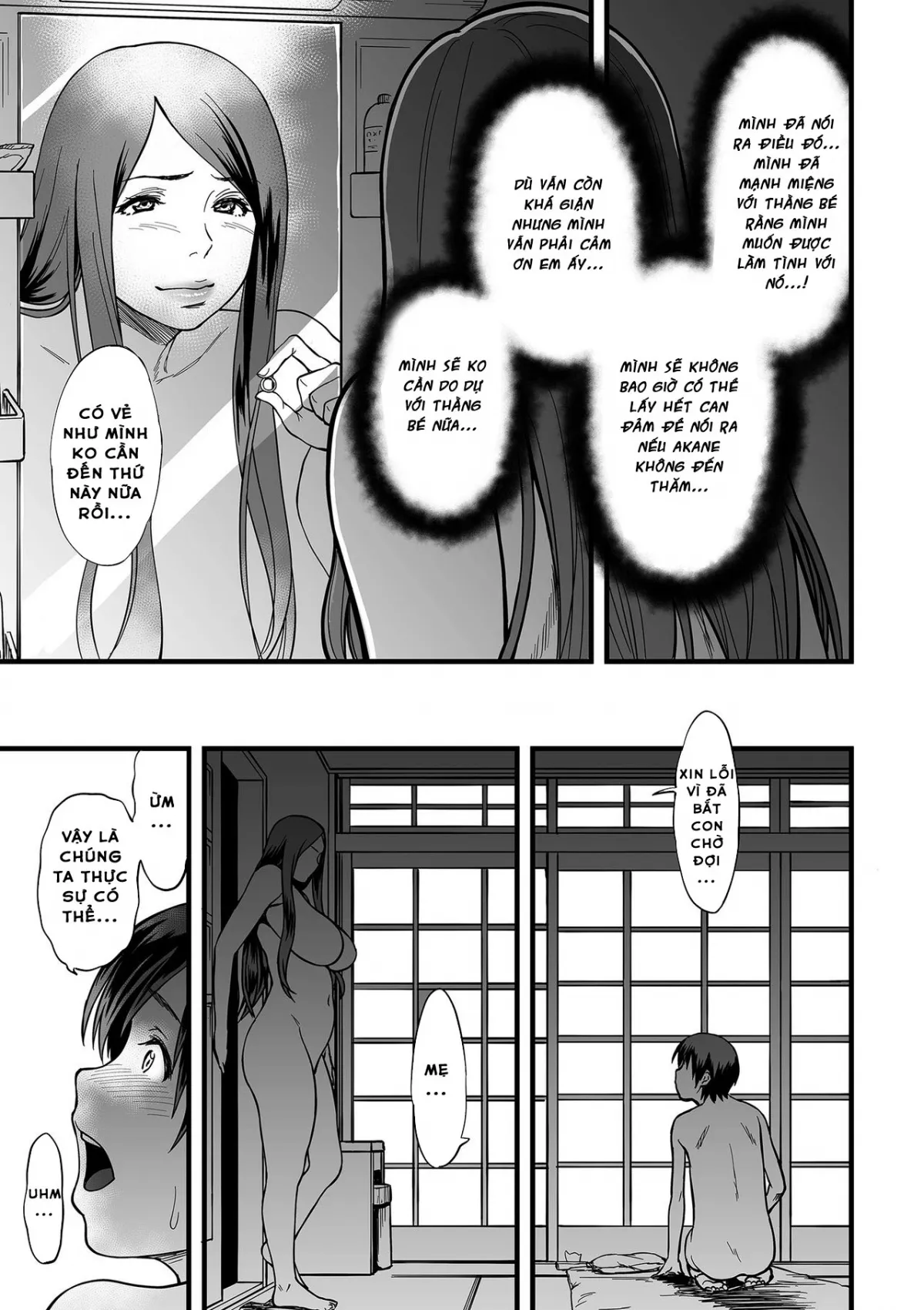 HentaiVN.net - Ảnh 8 - Tôi sống một mình với mẹ kế...(Gibo to Futari de Kurashitara) [When I Live Alone with My Stepmother] - Chap 3