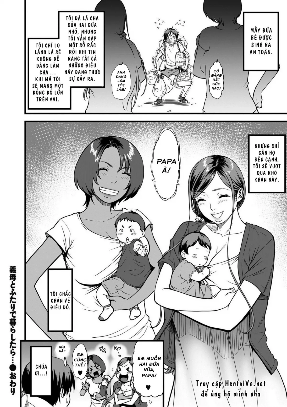 HentaiVN.net - Ảnh 17 - Tôi sống một mình với mẹ kế...(Gibo to Futari de Kurashitara) [When I Live Alone with My Stepmother] - Chap 4 End