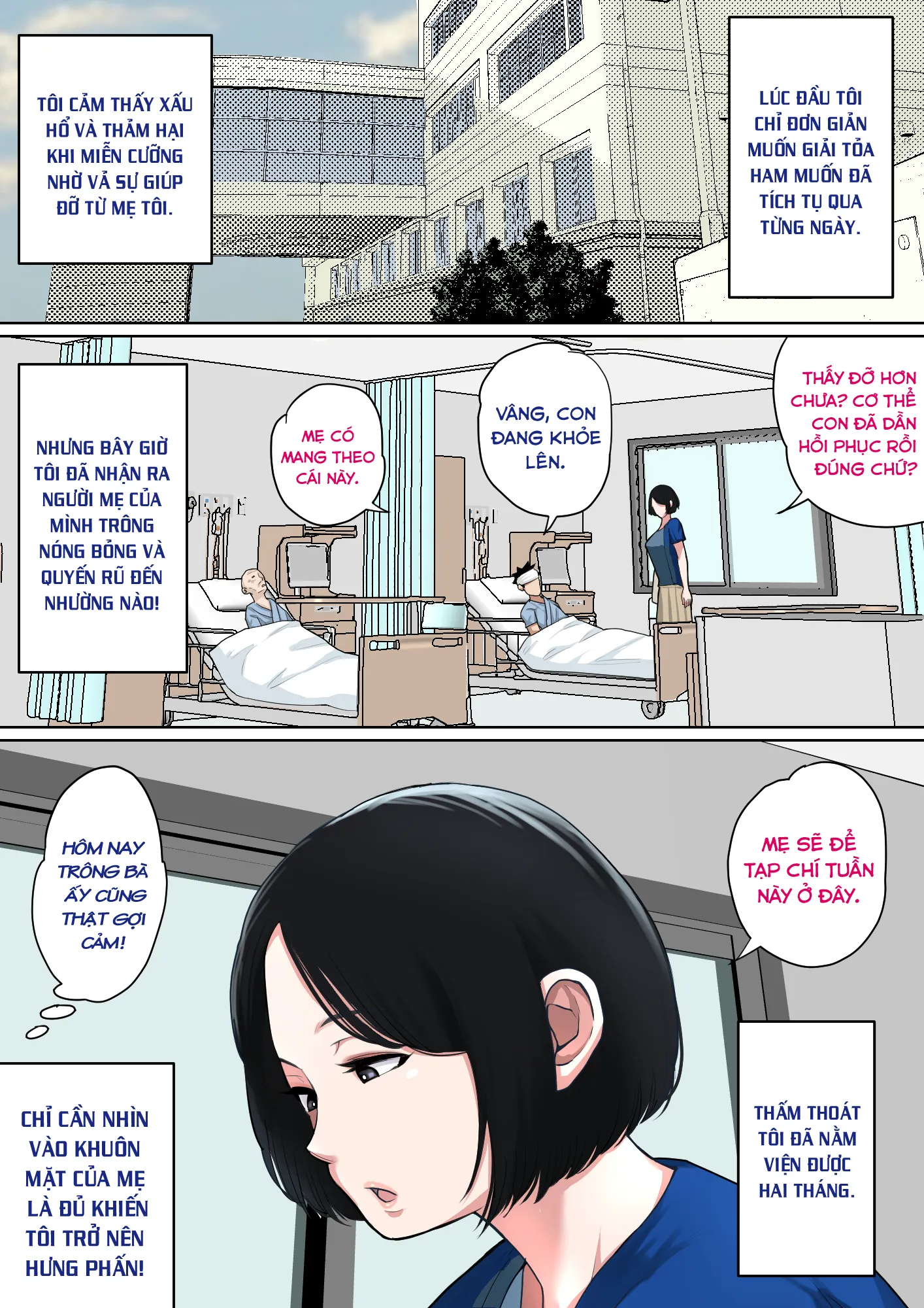 HentaiVN.net - Ảnh 24 - Được mẹ cưng chiều trên giường bệnh... [Nyuuin-chuu no Muramura wa Okaa-san de...; 入院中のムラムラはお母さんで...; Mom Looks After Me In The Hospital...] - Phần 1 - Chap 1