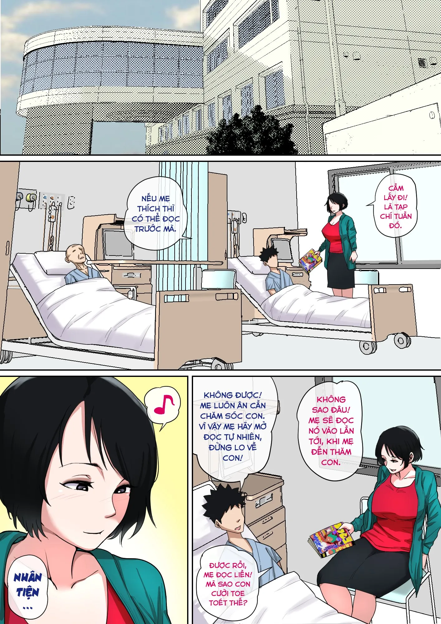 HentaiVN.net - Ảnh 32 - Được mẹ cưng chiều trên giường bệnh... [Nyuuin-chuu no Muramura wa Okaa-san de...; 入院中のムラムラはお母さんで...; Mom Looks After Me In The Hospital...] - Phần 1 - Chap 2