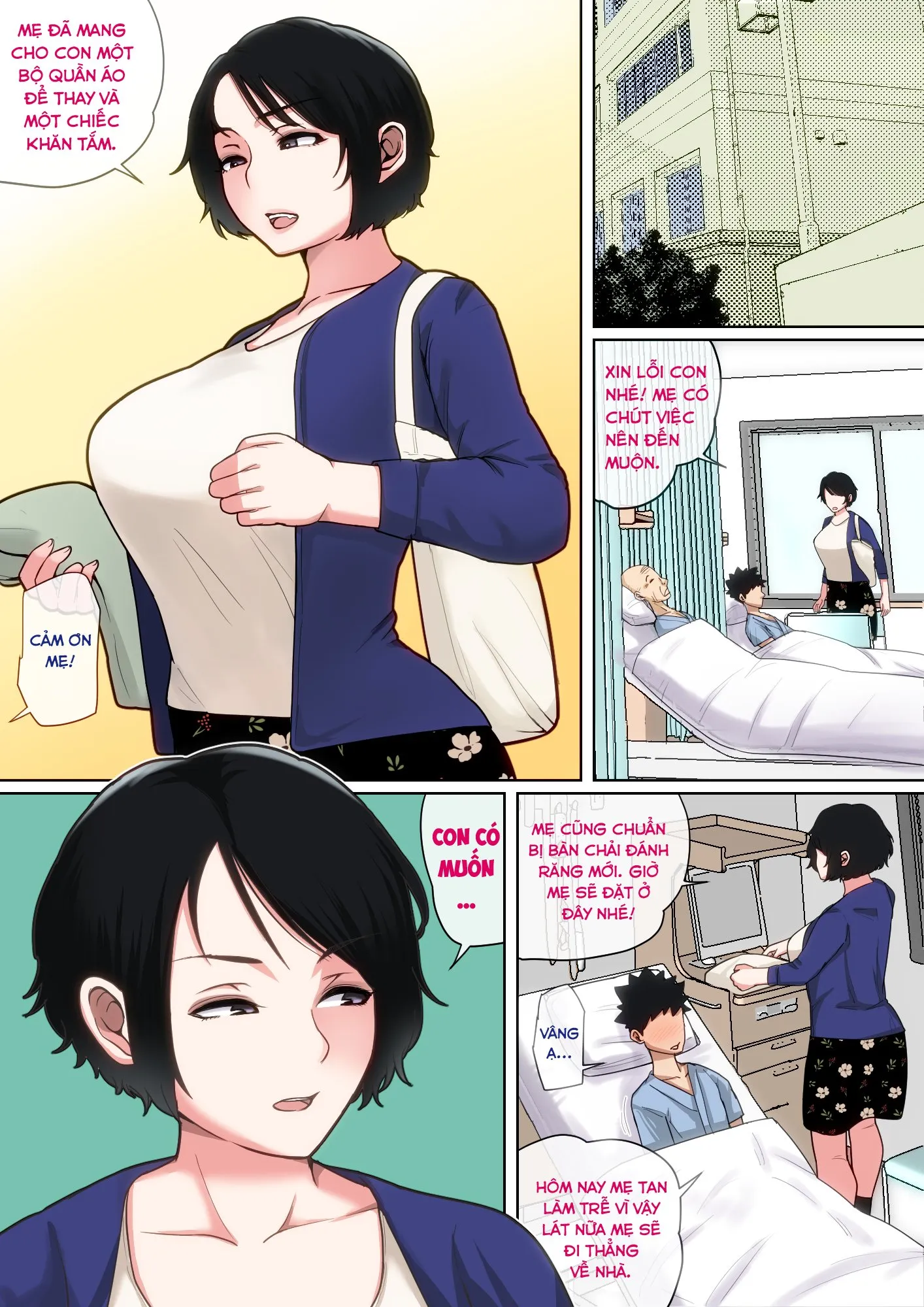 HentaiVN.net - Ảnh 13 - Được mẹ cưng chiều trên giường bệnh... [Nyuuin-chuu no Muramura wa Okaa-san de...; 入院中のムラムラはお母さんで...; Mom Looks After Me In The Hospital...] - Phần 1 - Chap 3 (END)
