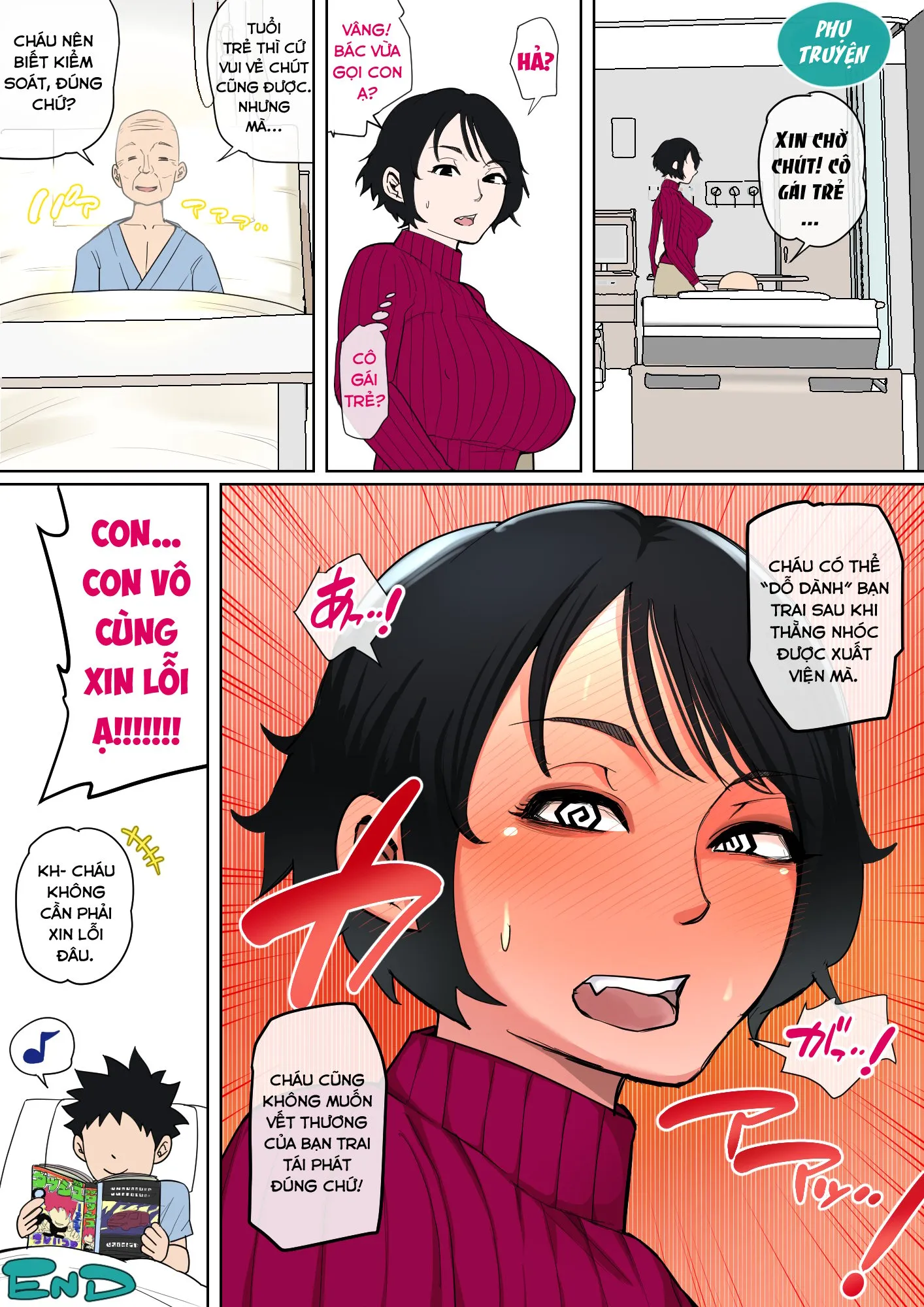HentaiVN.net - Ảnh 33 - Được mẹ cưng chiều trên giường bệnh... [Nyuuin-chuu no Muramura wa Okaa-san de...; 入院中のムラムラはお母さんで...; Mom Looks After Me In The Hospital...] - Phần 1 - Chap 3 (END)