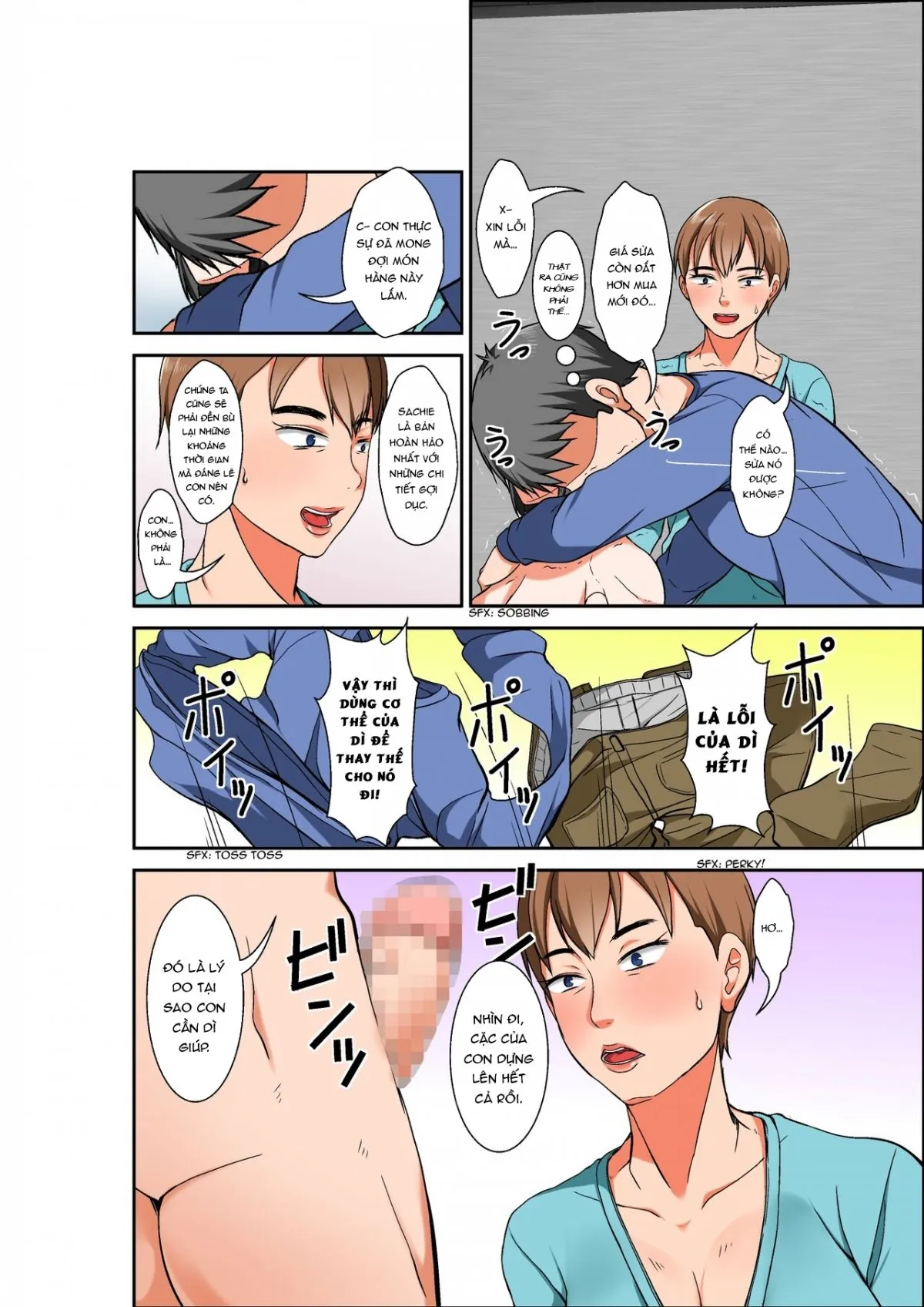 HentaiVN.net - Ảnh 13 - Mẹ và dì [Musuko ni Dakareru Chou Binkan Taishitsu no Hahaoya to Oba;Musuko no Kyokon no Toriko ni Natte Shimatta Chou Binkan Taishitsu no Okaa-san;Hahaoya to SEX shiyou to shitara cho binkan taishitsu no oba ga wana ni kakatta hanashi] - Chap 1