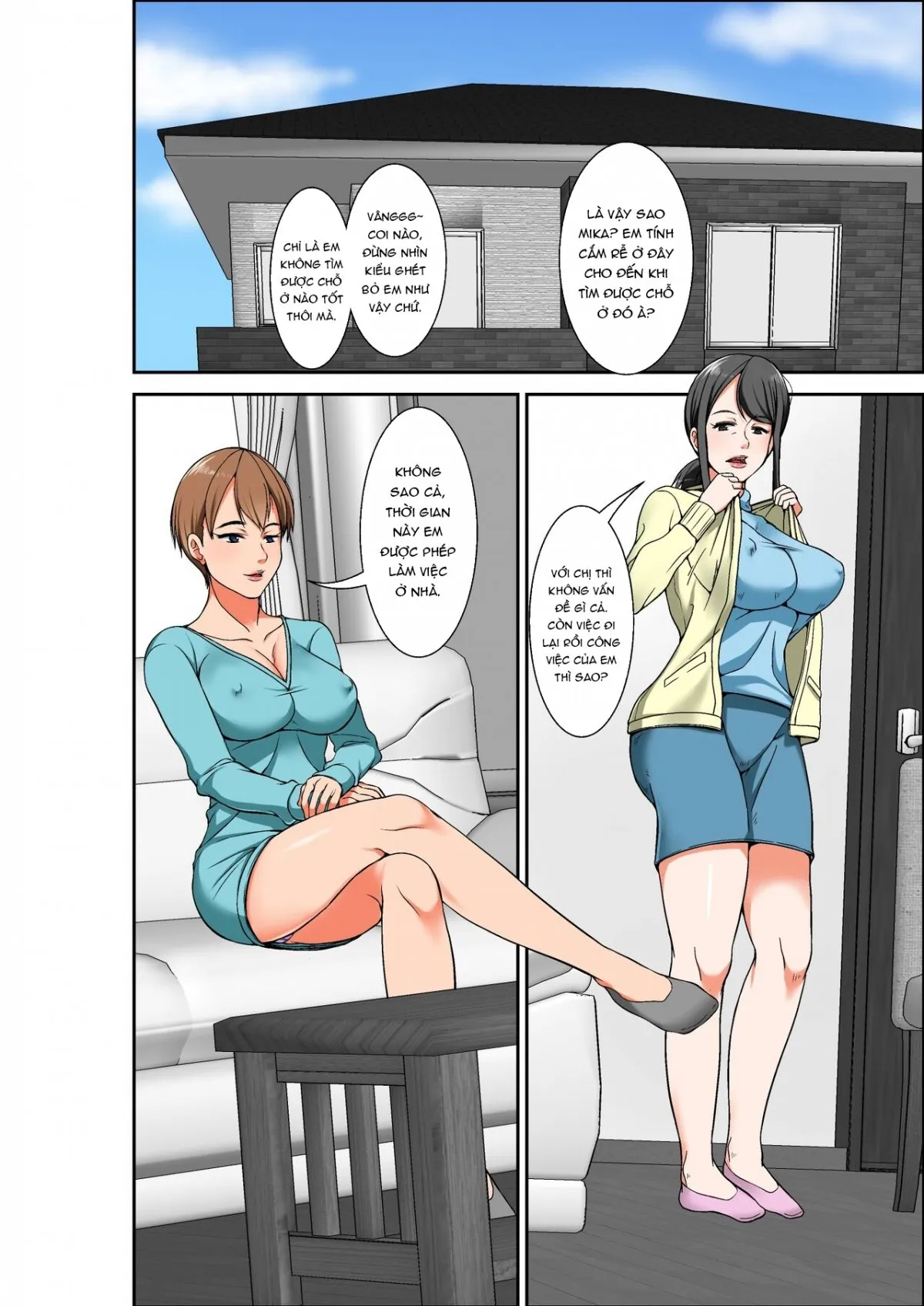 HentaiVN.net - Ảnh 3 - Mẹ và dì [Musuko ni Dakareru Chou Binkan Taishitsu no Hahaoya to Oba;Musuko no Kyokon no Toriko ni Natte Shimatta Chou Binkan Taishitsu no Okaa-san;Hahaoya to SEX shiyou to shitara cho binkan taishitsu no oba ga wana ni kakatta hanashi] - Chap 1
