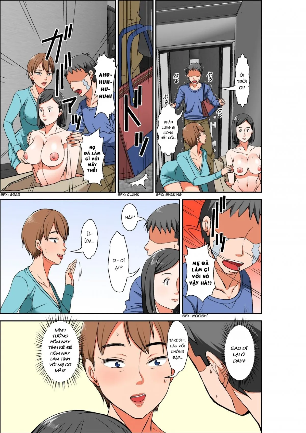 HentaiVN.net - Ảnh 8 - Mẹ và dì [Musuko ni Dakareru Chou Binkan Taishitsu no Hahaoya to Oba;Musuko no Kyokon no Toriko ni Natte Shimatta Chou Binkan Taishitsu no Okaa-san;Hahaoya to SEX shiyou to shitara cho binkan taishitsu no oba ga wana ni kakatta hanashi] - Chap 1