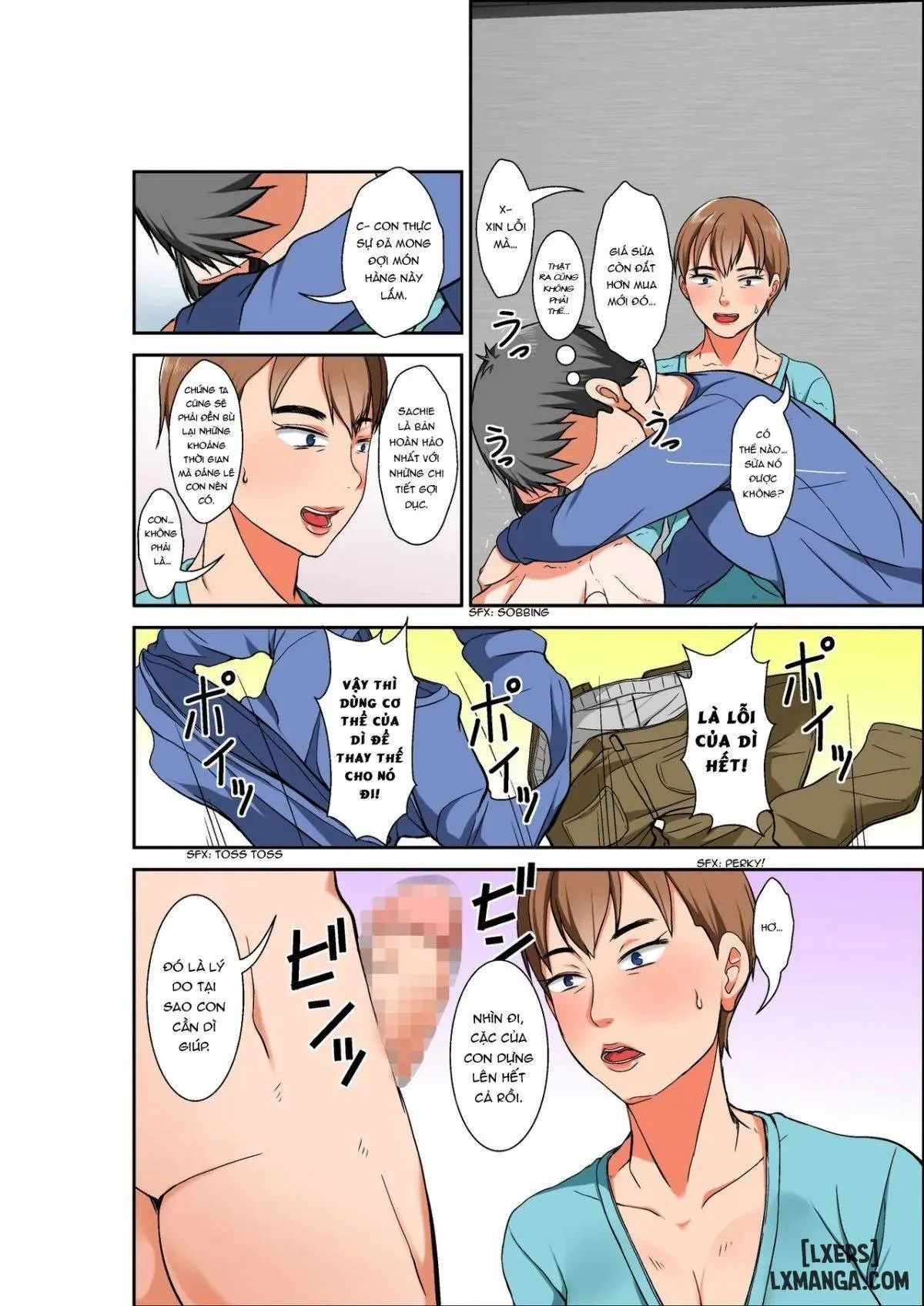HentaiVN.net - Ảnh 13 - Mẹ và dì [Musuko ni Dakareru Chou Binkan Taishitsu no Hahaoya to Oba;Musuko no Kyokon no Toriko ni Natte Shimatta Chou Binkan Taishitsu no Okaa-san;Hahaoya to SEX shiyou to shitara cho binkan taishitsu no oba ga wana ni kakatta hanashi] - Chapter 1