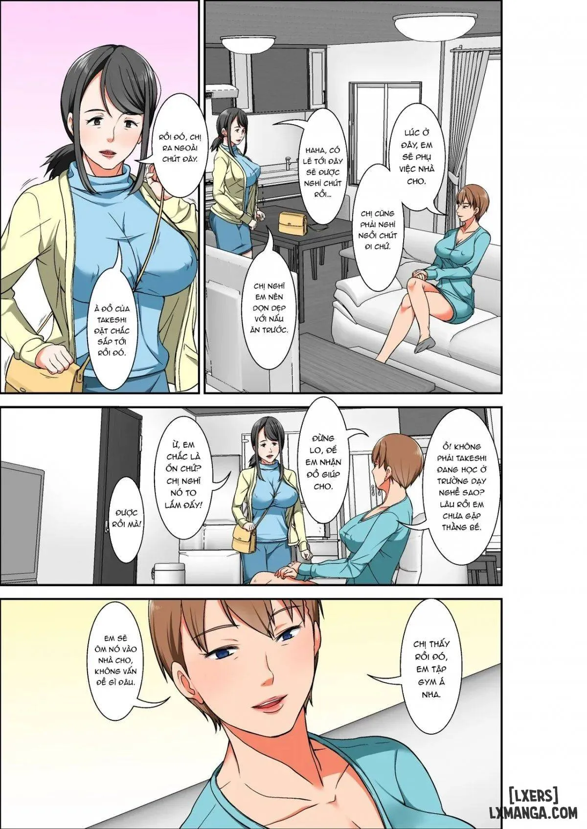 HentaiVN.net - Ảnh 4 - Mẹ và dì [Musuko ni Dakareru Chou Binkan Taishitsu no Hahaoya to Oba;Musuko no Kyokon no Toriko ni Natte Shimatta Chou Binkan Taishitsu no Okaa-san;Hahaoya to SEX shiyou to shitara cho binkan taishitsu no oba ga wana ni kakatta hanashi] - Chapter 1