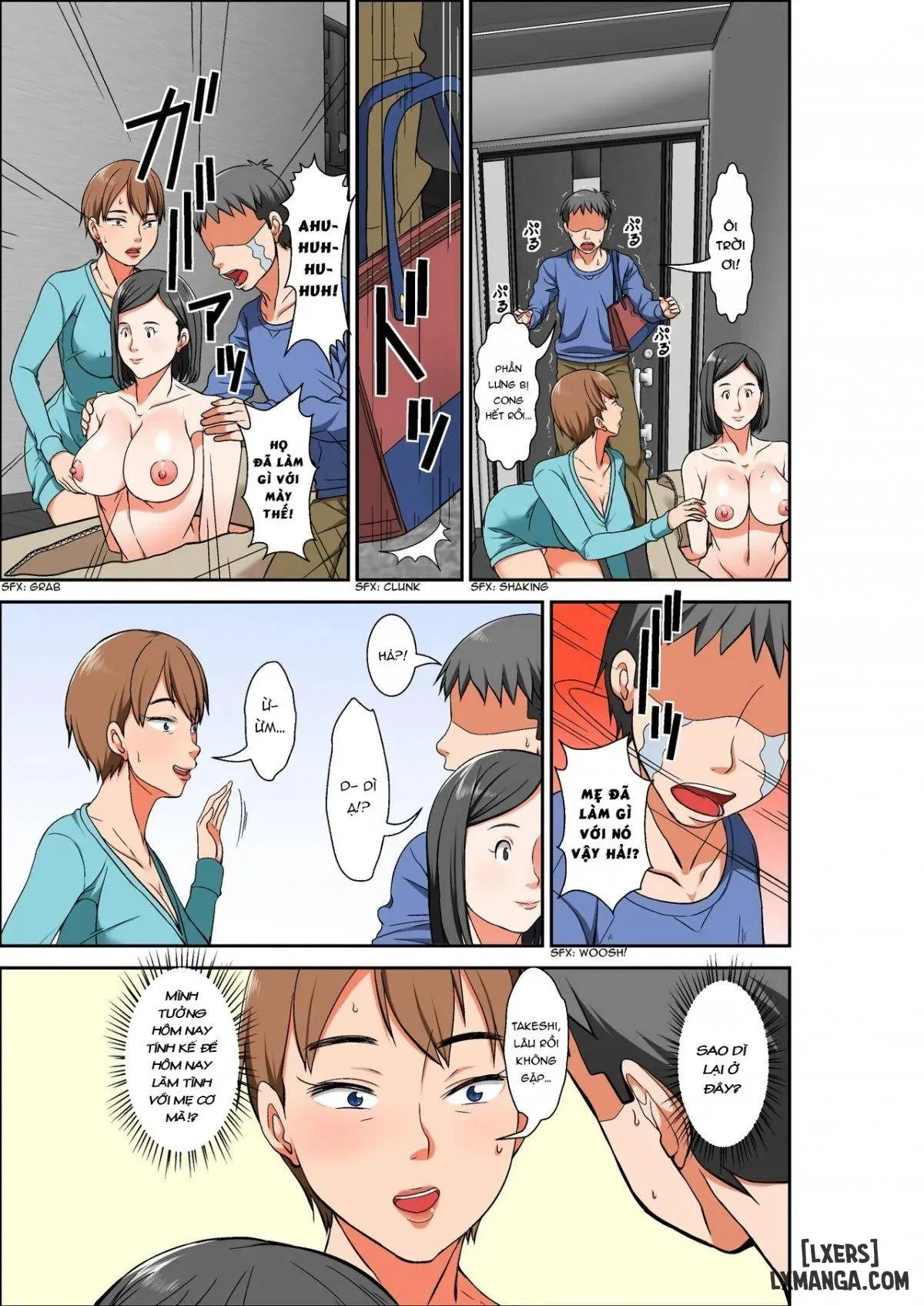 HentaiVN.net - Ảnh 8 - Mẹ và dì [Musuko ni Dakareru Chou Binkan Taishitsu no Hahaoya to Oba;Musuko no Kyokon no Toriko ni Natte Shimatta Chou Binkan Taishitsu no Okaa-san;Hahaoya to SEX shiyou to shitara cho binkan taishitsu no oba ga wana ni kakatta hanashi] - Chapter 1