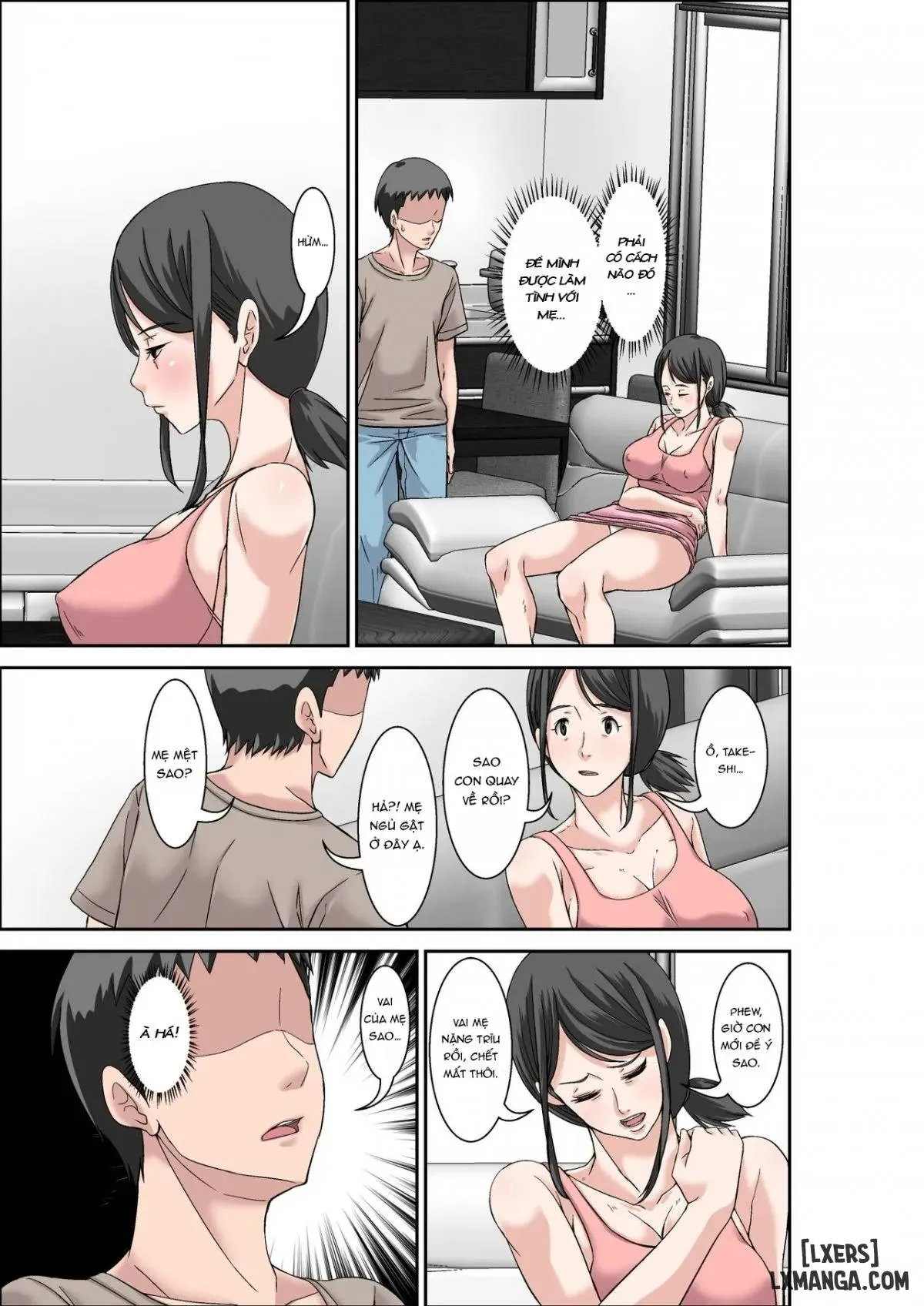 HentaiVN.net - Ảnh 10 - Mẹ và dì [Musuko ni Dakareru Chou Binkan Taishitsu no Hahaoya to Oba;Musuko no Kyokon no Toriko ni Natte Shimatta Chou Binkan Taishitsu no Okaa-san;Hahaoya to SEX shiyou to shitara cho binkan taishitsu no oba ga wana ni kakatta hanashi] - Chapter 2 END