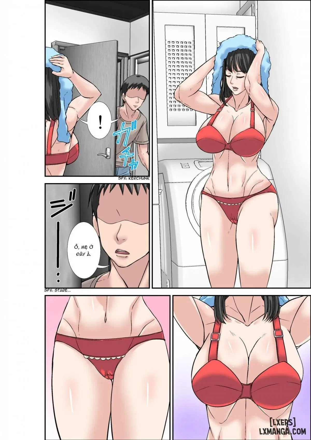 HentaiVN.net - Ảnh 19 - Mẹ và dì [Musuko ni Dakareru Chou Binkan Taishitsu no Hahaoya to Oba;Musuko no Kyokon no Toriko ni Natte Shimatta Chou Binkan Taishitsu no Okaa-san;Hahaoya to SEX shiyou to shitara cho binkan taishitsu no oba ga wana ni kakatta hanashi] - Chapter 2 END