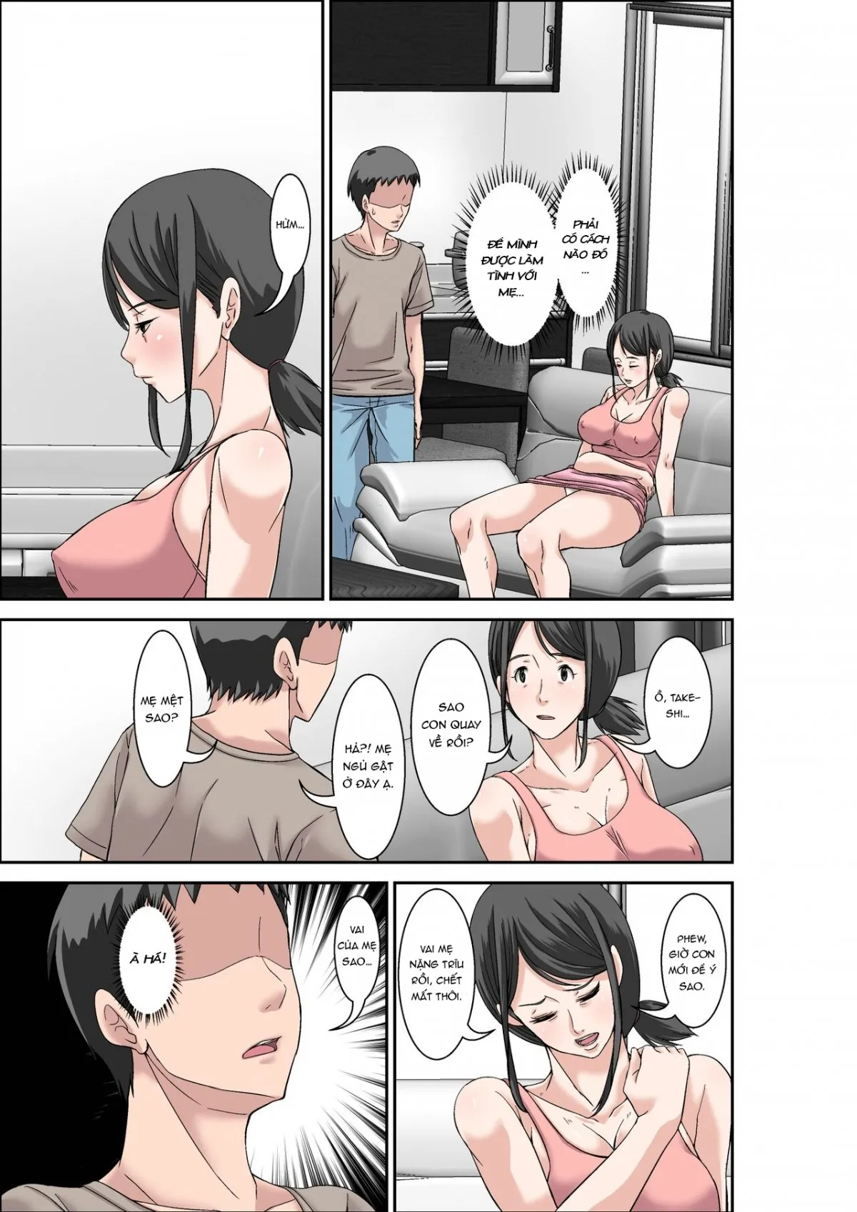 HentaiVN.net - Ảnh 10 - Mẹ và dì [Musuko ni Dakareru Chou Binkan Taishitsu no Hahaoya to Oba;Musuko no Kyokon no Toriko ni Natte Shimatta Chou Binkan Taishitsu no Okaa-san;Hahaoya to SEX shiyou to shitara cho binkan taishitsu no oba ga wana ni kakatta hanashi] - Chap 3