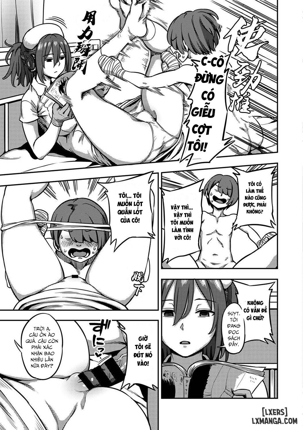 HentaiVN.net - Ảnh 10 - Khu chiết xuất tinh dịch [Sakusei Byoutou ~Seikaku Saiaku no Nurse shika Inai Byouin de Shasei Kanri Seikatsu~ ; Semen Extraction Ward ~Life in a hospital where a nurse with a cruel personality manages your orgasms~] - Chap 4