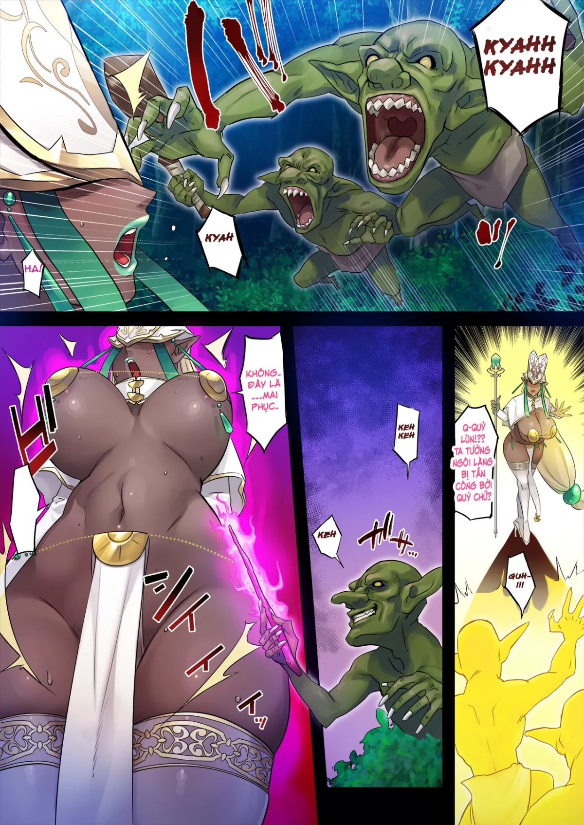 HentaiVN.net - Ảnh 5 - Sự Thất Bại Và Thụ Tinh Dành Cho Phù Thủy Rozalia [Madoushi Rosalia Haiboku Tanetsuke Kiroku; The Defeat And Breeding Of The Sorceress Rozalia] - Chap 1!
