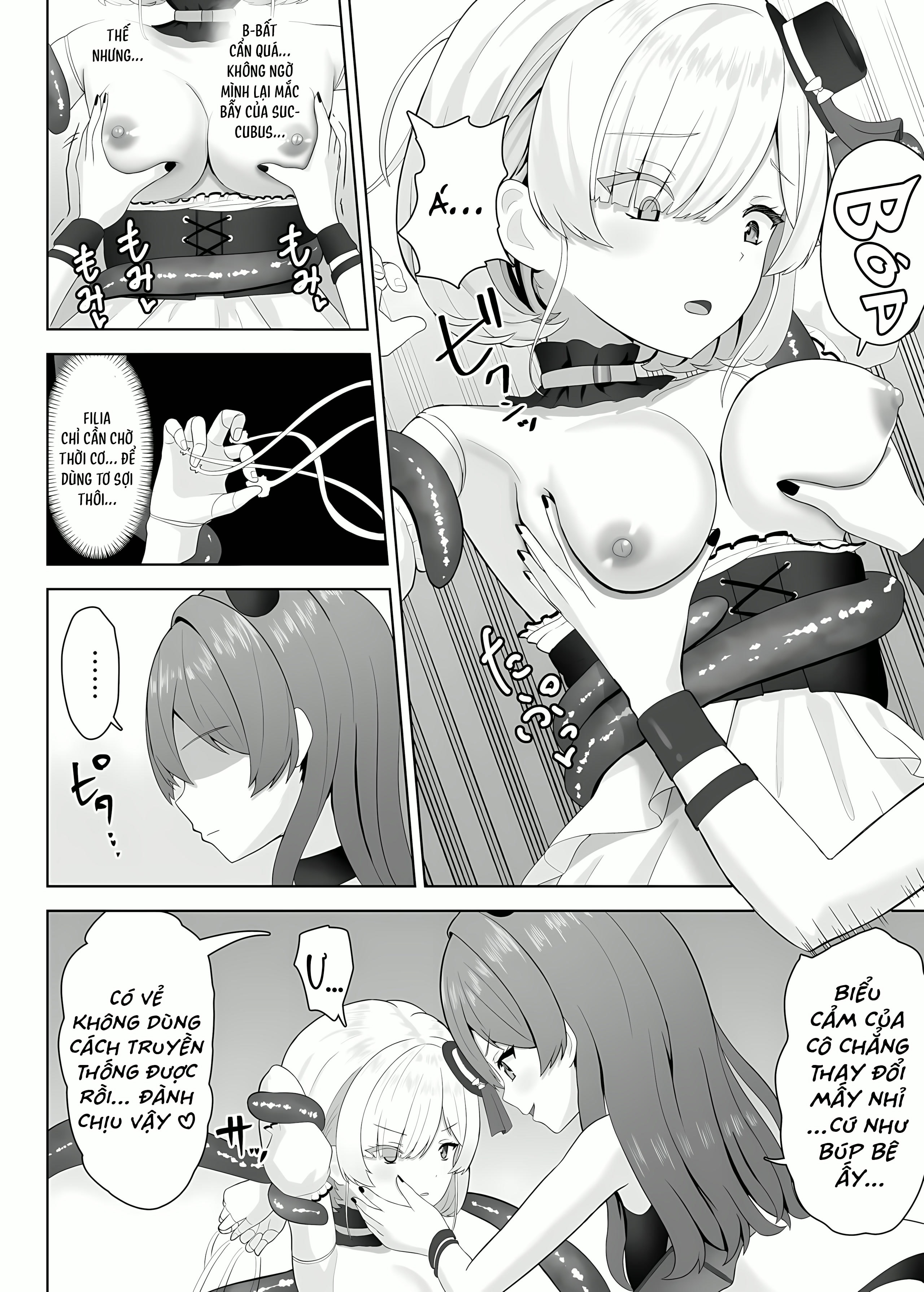 HentaiVN.net - Ảnh 8 - Trò Chơi Bách Hợp Của Búp Bê Bé Gái Ngây Thơ Và Succubus Damdang - 51 Trang Sẽ Lé