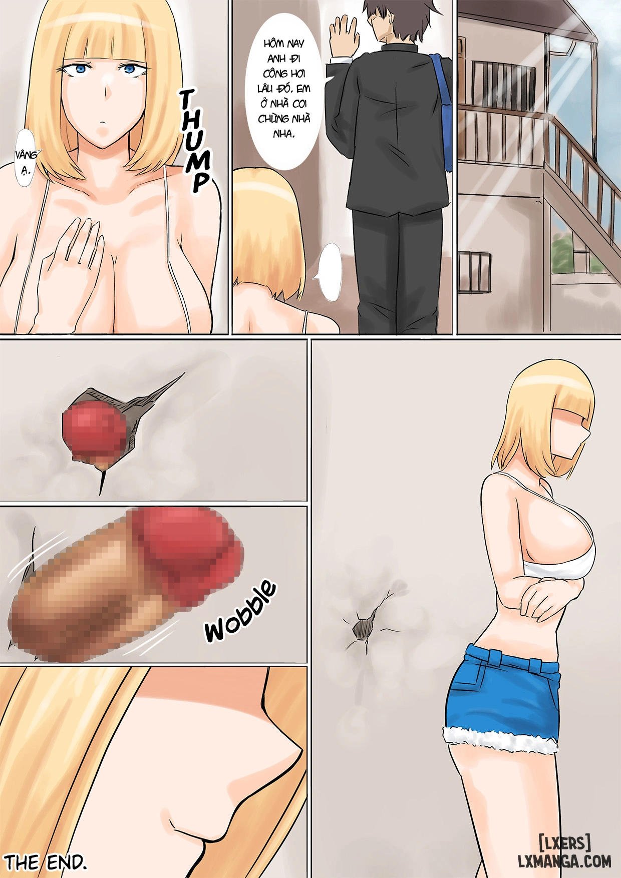 HentaiVN.net - Ảnh 35 - Otto Mochi no Gyaru to Kabeana Kara Sex - Oneshot