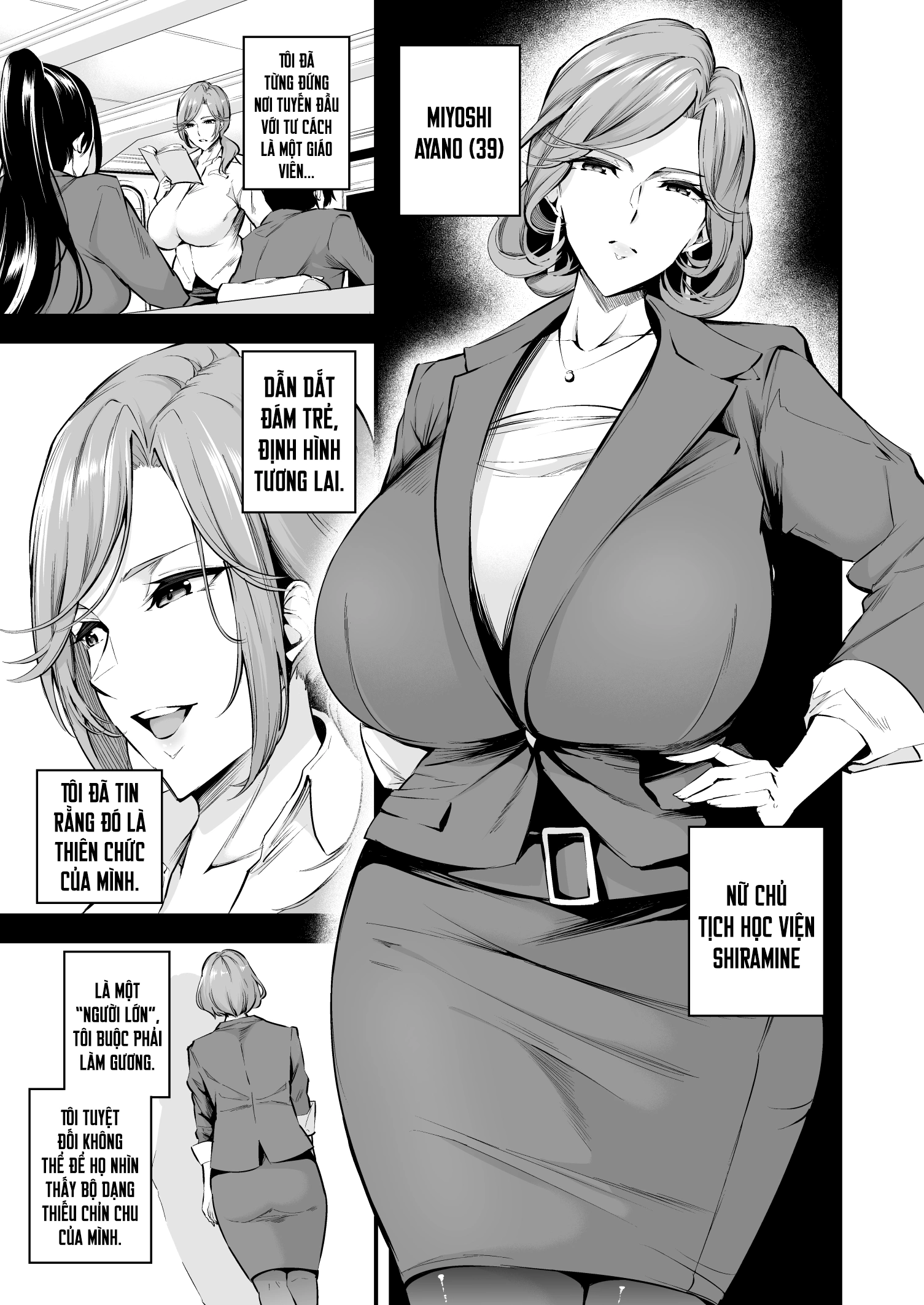 HentaiVN.net - Ảnh 5 - Shiramine Gakuen no Mesubuta Rijichou Kouhen - Chap 1.