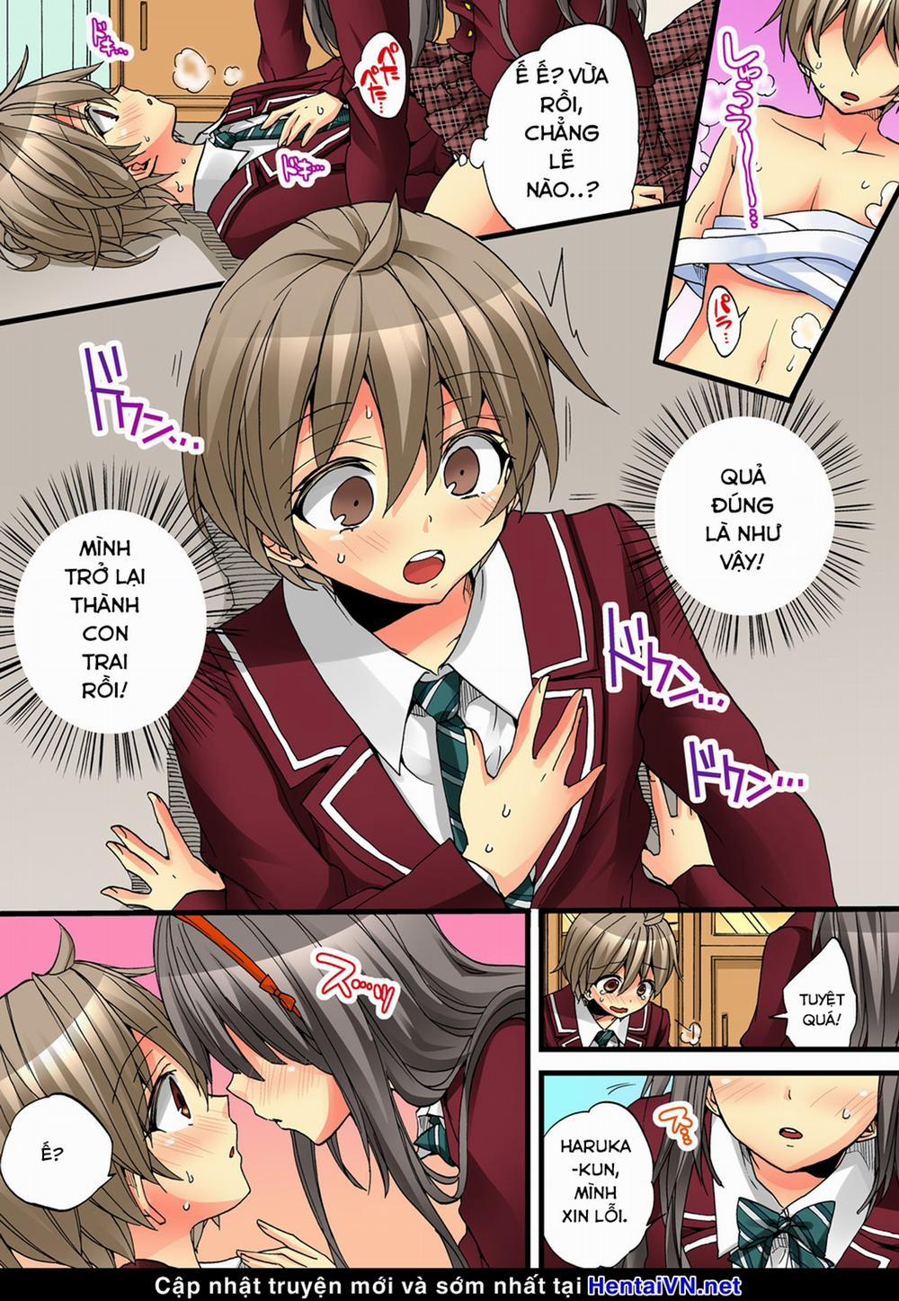 HentaiVN.net - Ảnh 11 - Cuộc Sống hóa gái của Haruka [Onna no Karada de iki Sugite Yabai!] - Chap 8