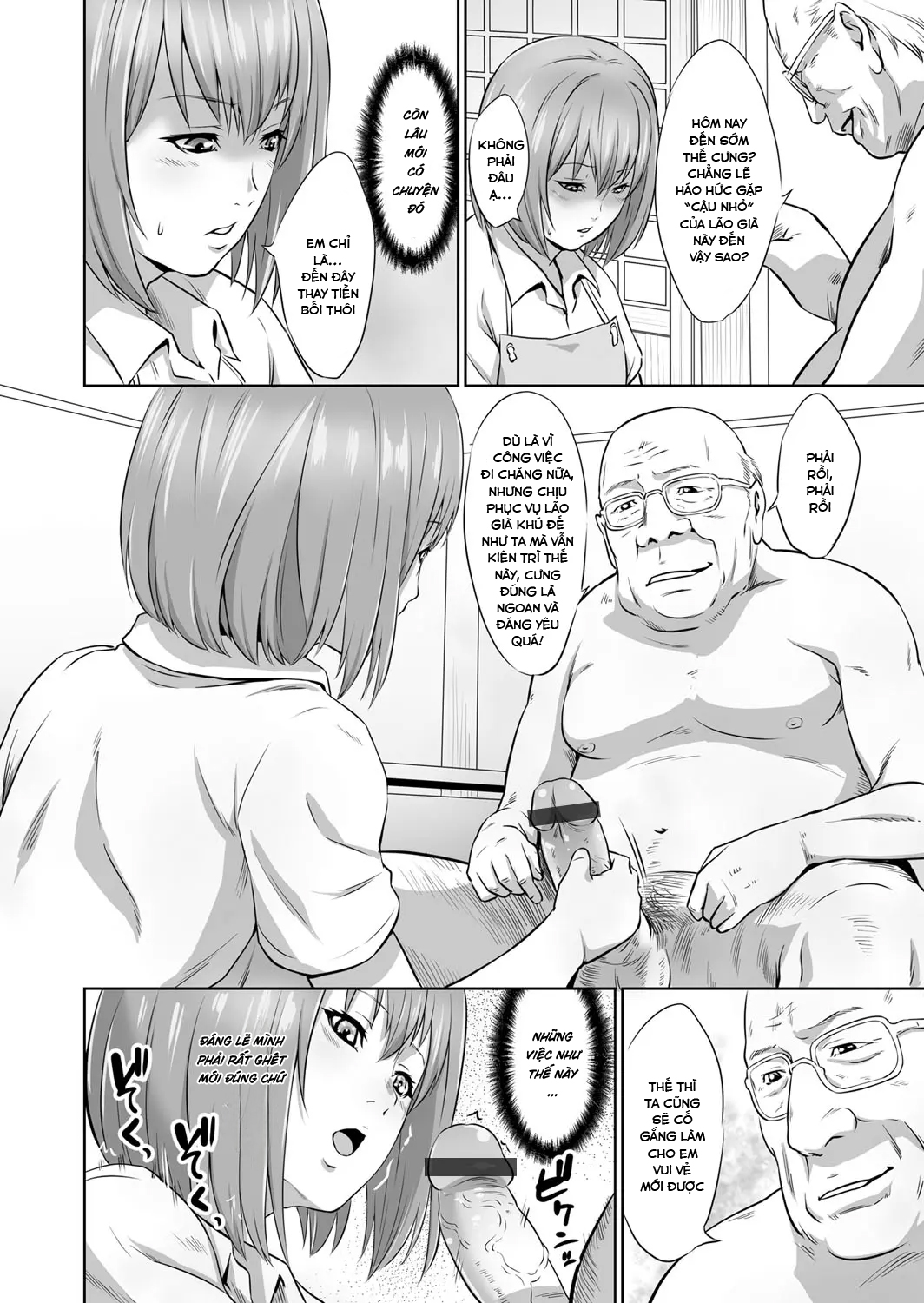 HentaiVN.net - Ảnh 3 - Dù ông già... mà vẫn sướng - Ông già và nữ nhân viên chăm sóc tại gia - Phần cuối
