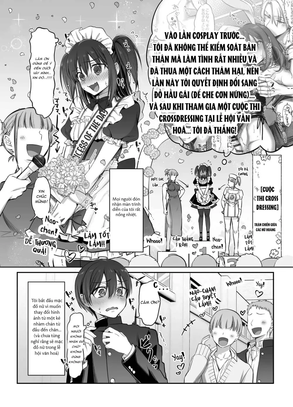 HentaiVN.net - Ảnh 5 - Shoshinsha Josou Danshi ♂ o Mesuochi Sasetemita! - chap 3