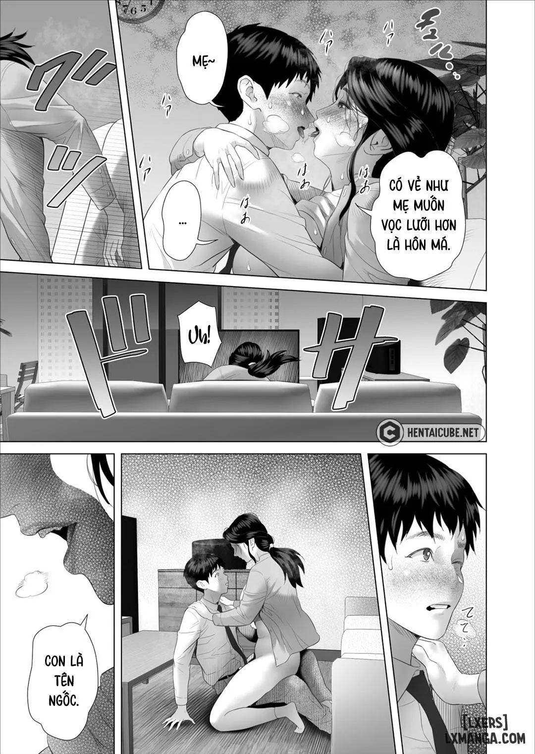 HentaiVN.net - Ảnh 41 - Kinjo Yuuwaku Boku ga Okaa-san to Konna Koto ni Nacchau Hanashi (5-END) - Chương 5