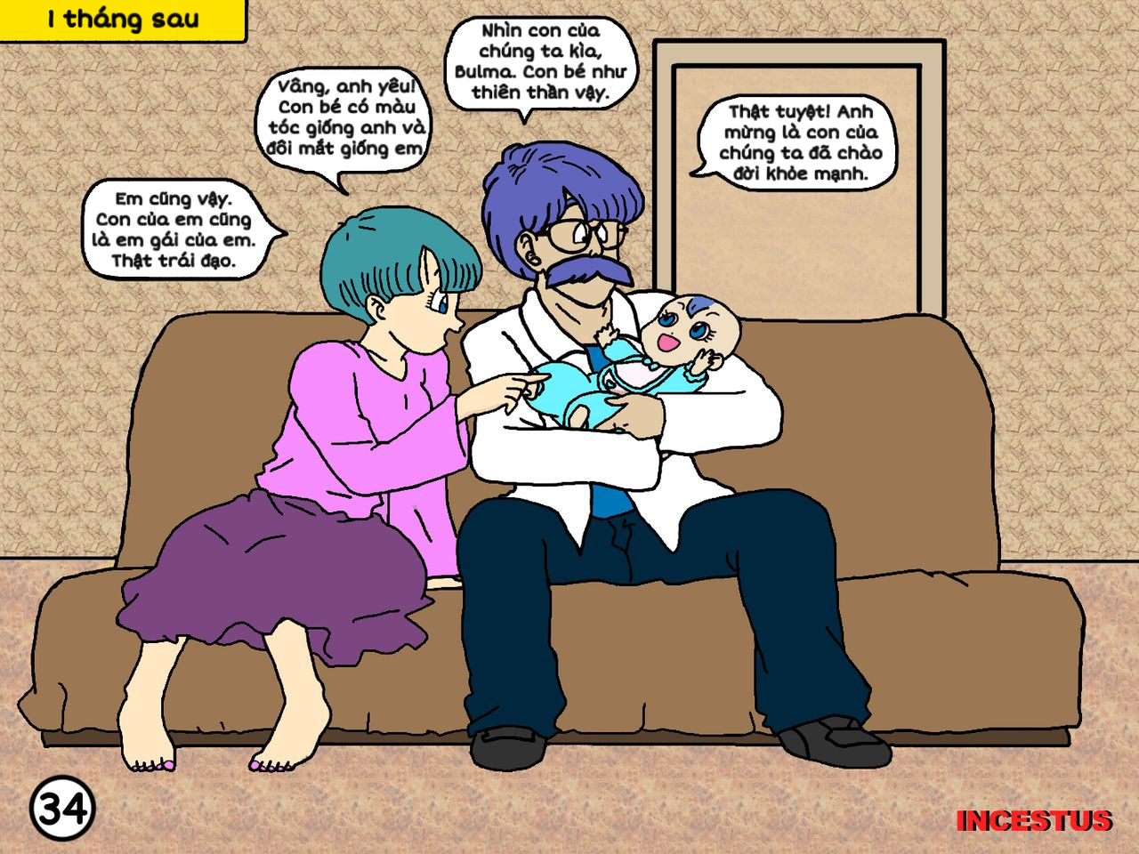 HentaiVN.net - Ảnh 14 - New mama’s boy full color - Chap 2: Bulma và cha ruột