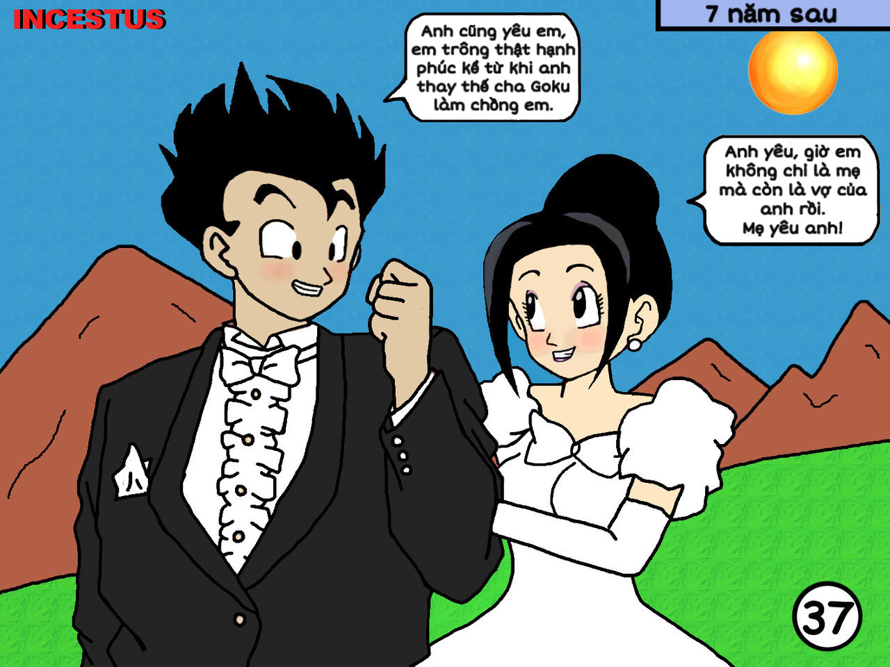 HentaiVN.net - Ảnh 17 - New mama’s boy full color - Chap 2: Bulma và cha ruột