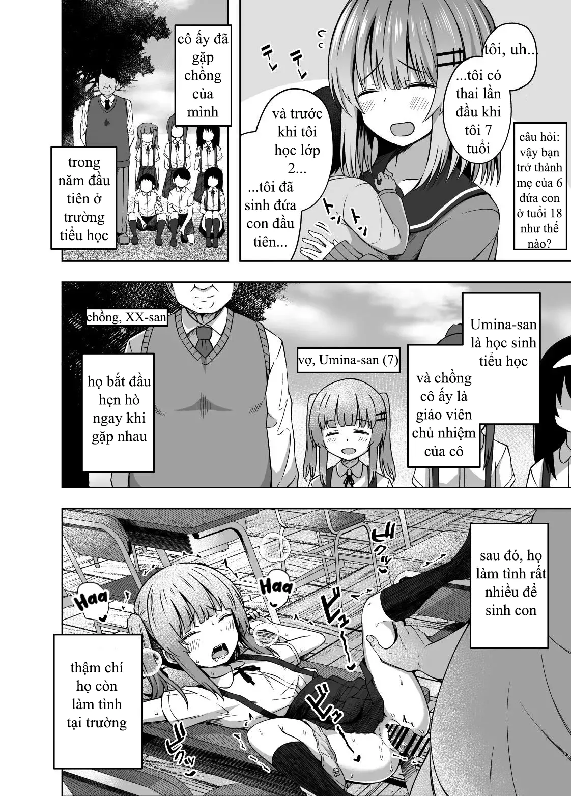 HentaiVN.net - Ảnh 7 - My Mama and I gave Birth While I was in Elementary School! - Oneshot