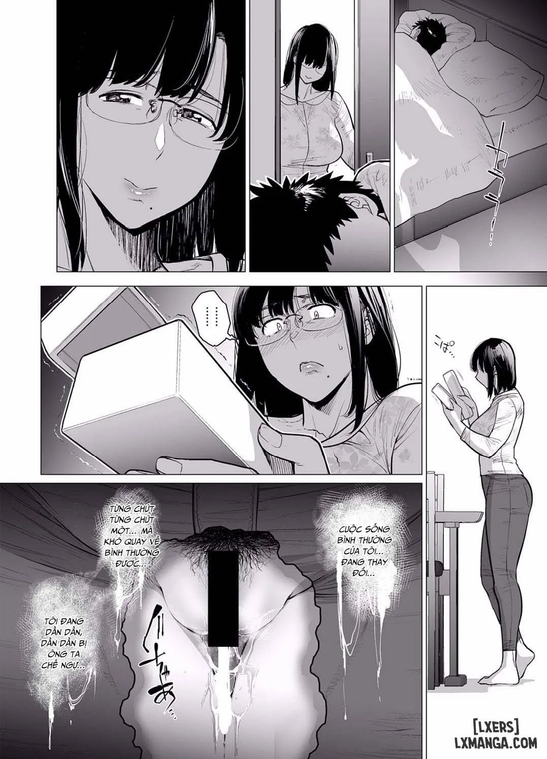 HentaiVN.net - Ảnh 21 - Sự hy sinh của Người vợ [Somerare - Mizu Yari] - Chương 3