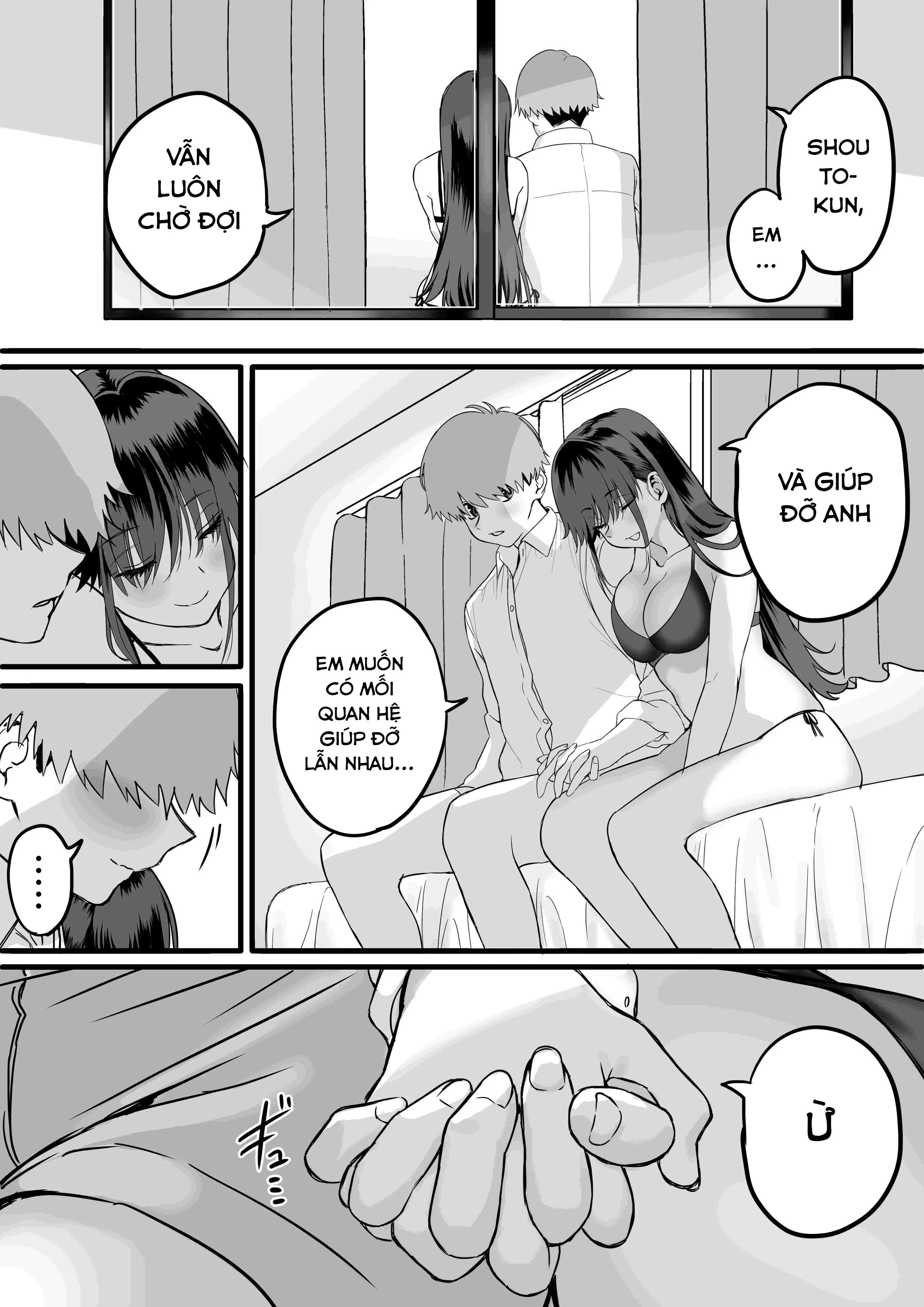 HentaiVN.net - Ảnh 21 - Tiến thoái lưỡng nan của sẻ chia tình yêu [板 挟 み な 分 か ち 愛, Itabasami na Wakachi Ai] - Chap 3.2