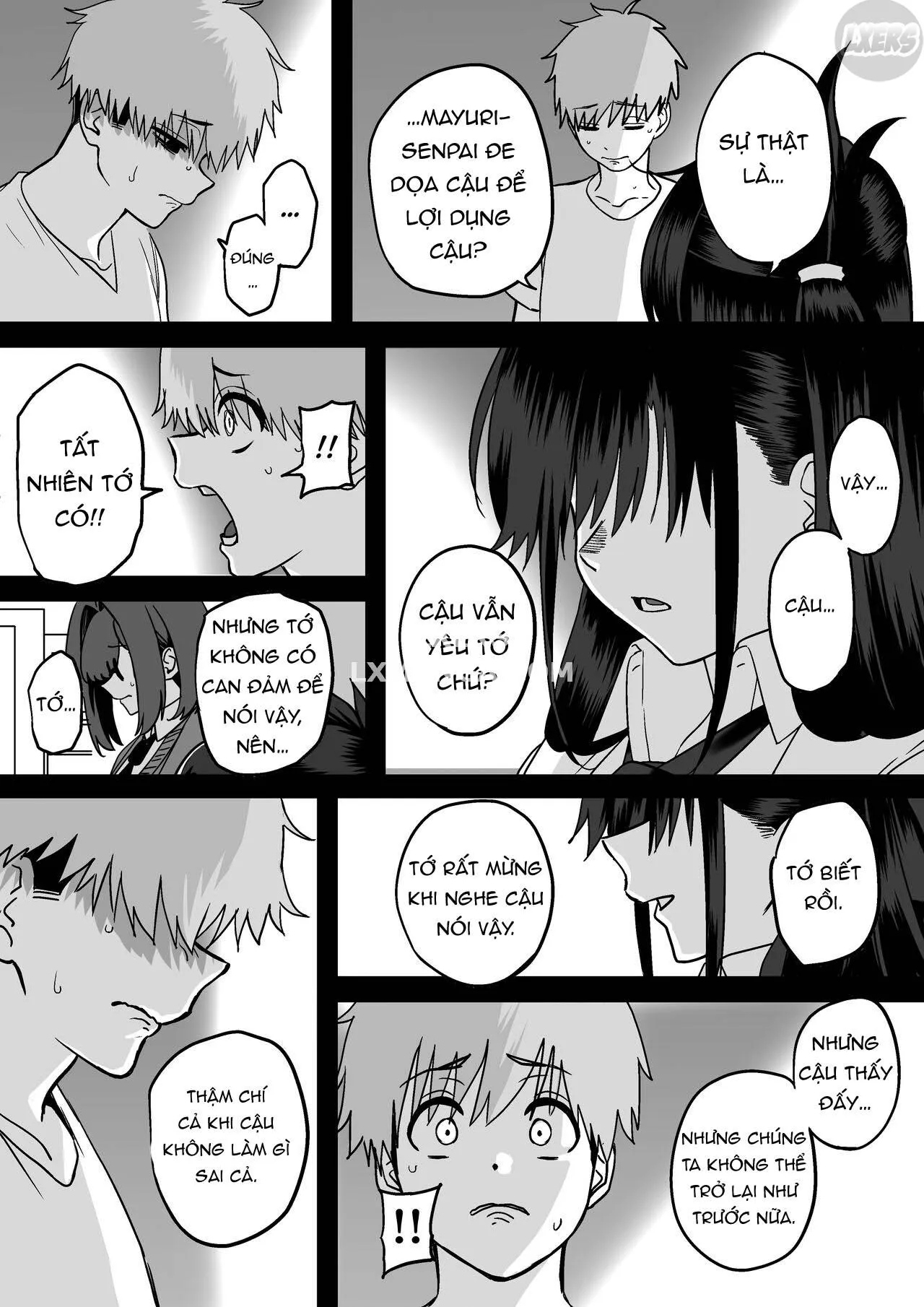 HentaiVN.net - Ảnh 15 - Tiến thoái lưỡng nan của sẻ chia tình yêu [板 挟 み な 分 か ち 愛, Itabasami na Wakachi Ai] - Chap 4