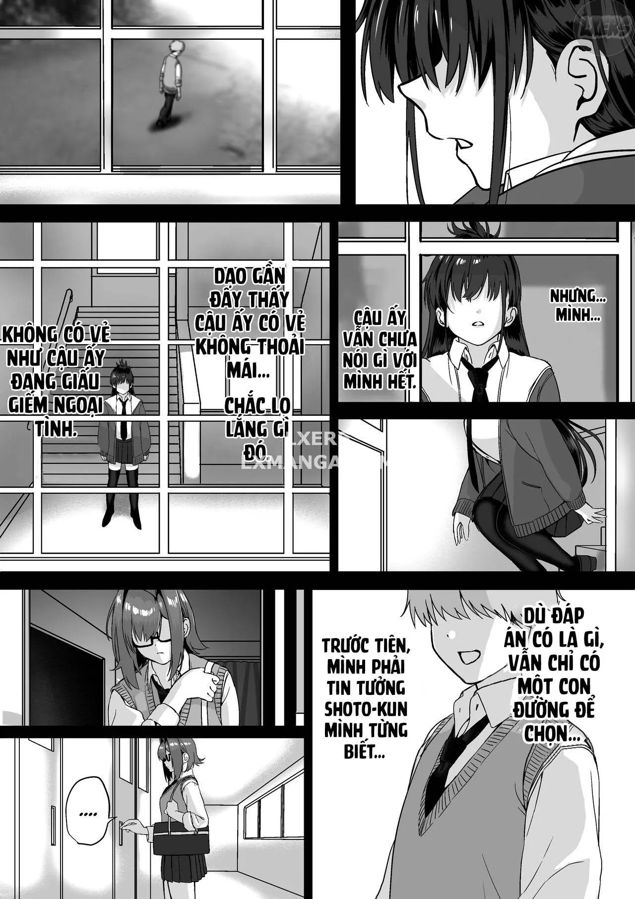 HentaiVN.net - Ảnh 8 - Tiến thoái lưỡng nan của sẻ chia tình yêu [板 挟 み な 分 か ち 愛, Itabasami na Wakachi Ai] - Chap 4