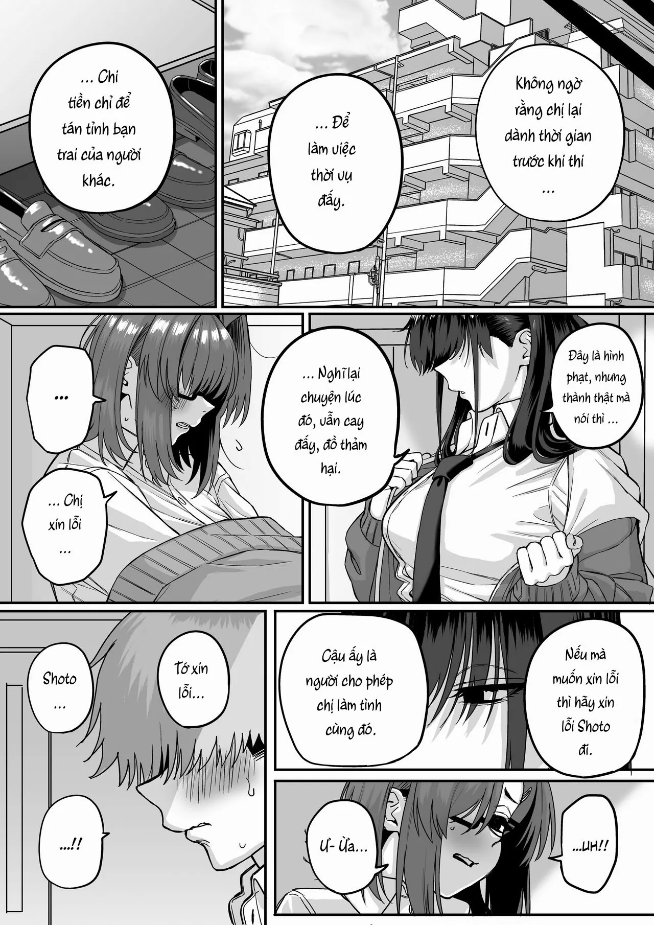 HentaiVN.net - Ảnh 6 - Tiến thoái lưỡng nan của sẻ chia tình yêu [板 挟 み な 分 か ち 愛, Itabasami na Wakachi Ai] - Chap 5