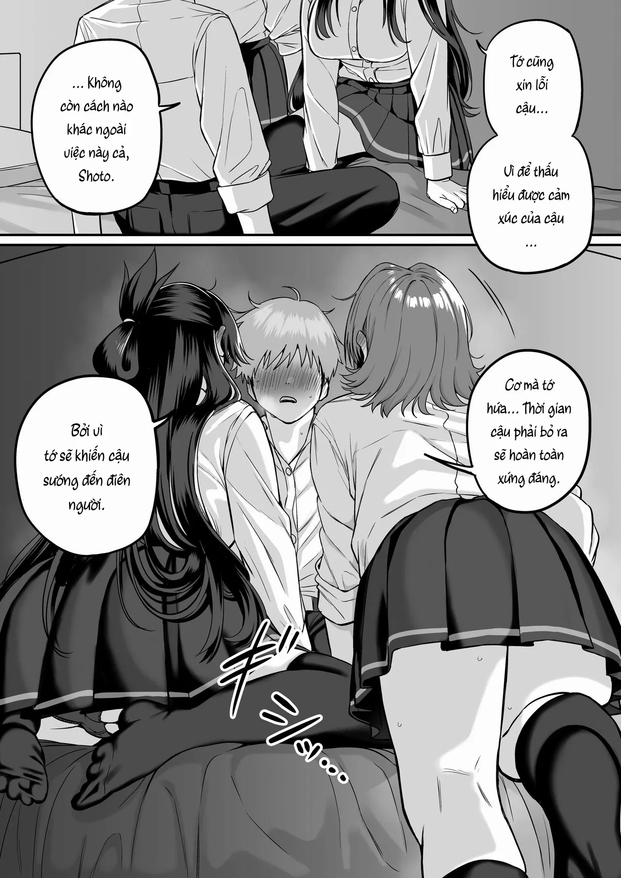 HentaiVN.net - Ảnh 7 - Tiến thoái lưỡng nan của sẻ chia tình yêu [板 挟 み な 分 か ち 愛, Itabasami na Wakachi Ai] - Chap 5