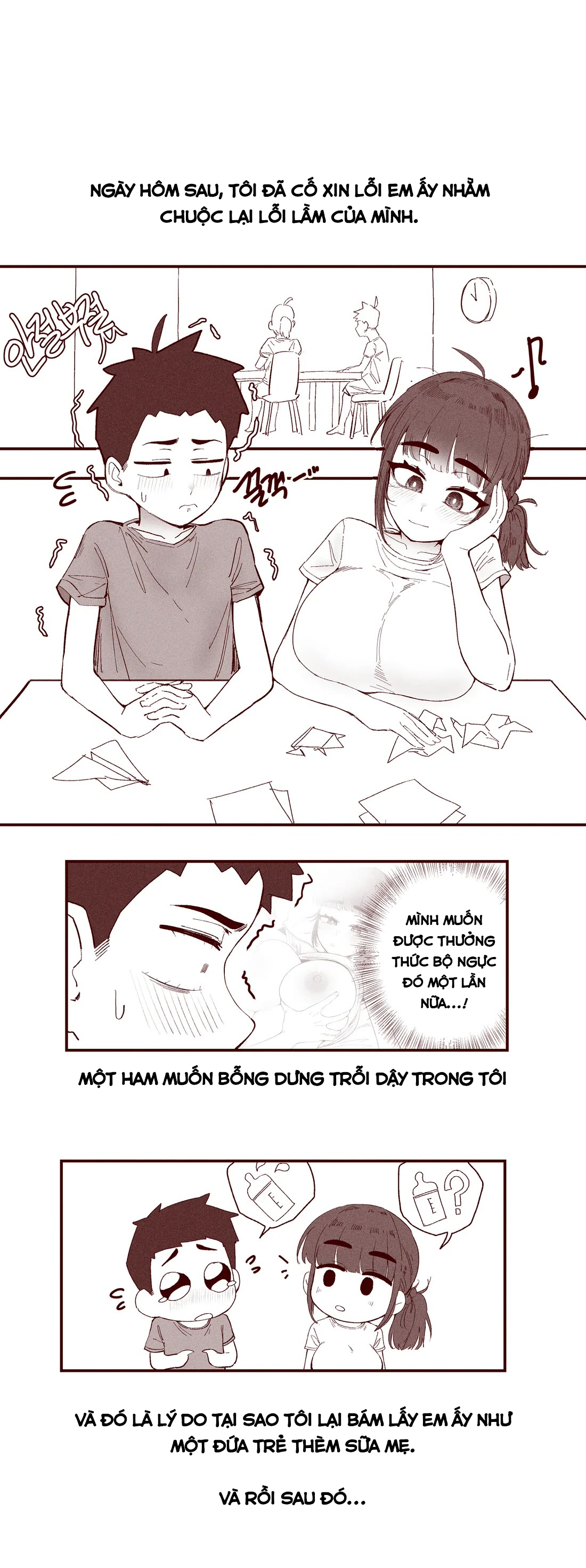 HentaiVN.net - Ảnh 12 - The Story of my innocent sister breastfeeding me - Oneshot