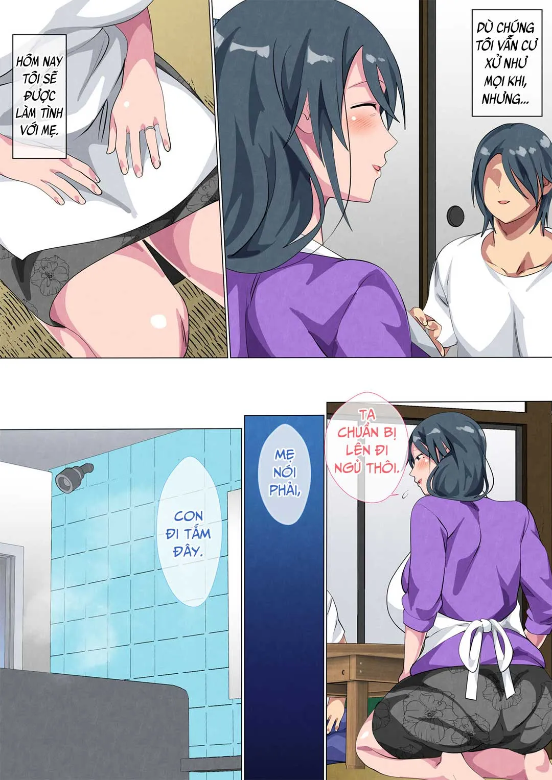 HentaiVN.net - Ảnh 3 - Người mẹ góa bụa Sayoko và con trai [Miboujin no Haha ・Sayoko ~ Yojouhan ni Sumu Oyako no Koubi Kiroku; Widowed Mother Sayoko ~Record Of A Copulation Of A Mother And Son Living In A Small Room~] - Chap 2
