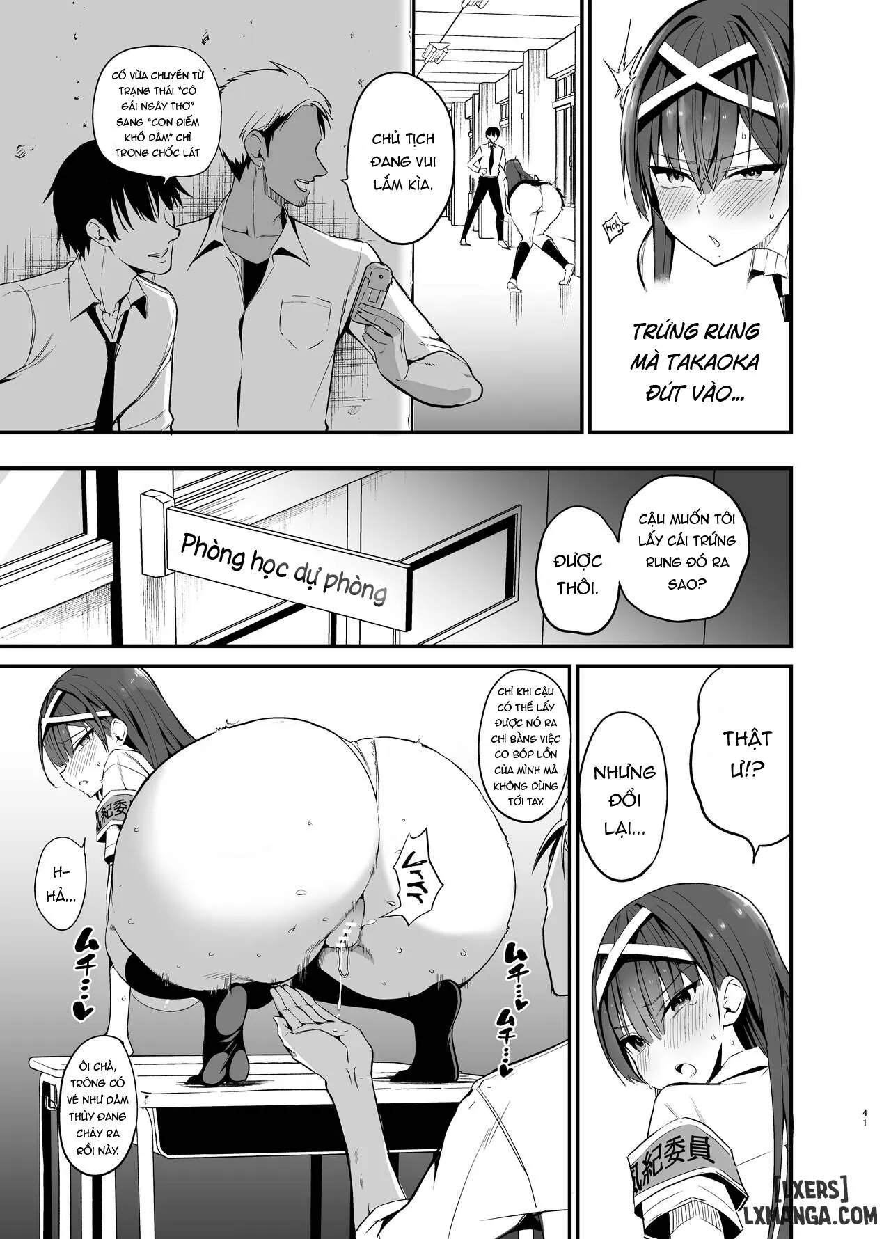 HentaiVN.net - Ảnh 41 - Địt ngoan lồn con lớp trưởng! [Fuuki Iinchou ga Ochiru made] - Oneshot