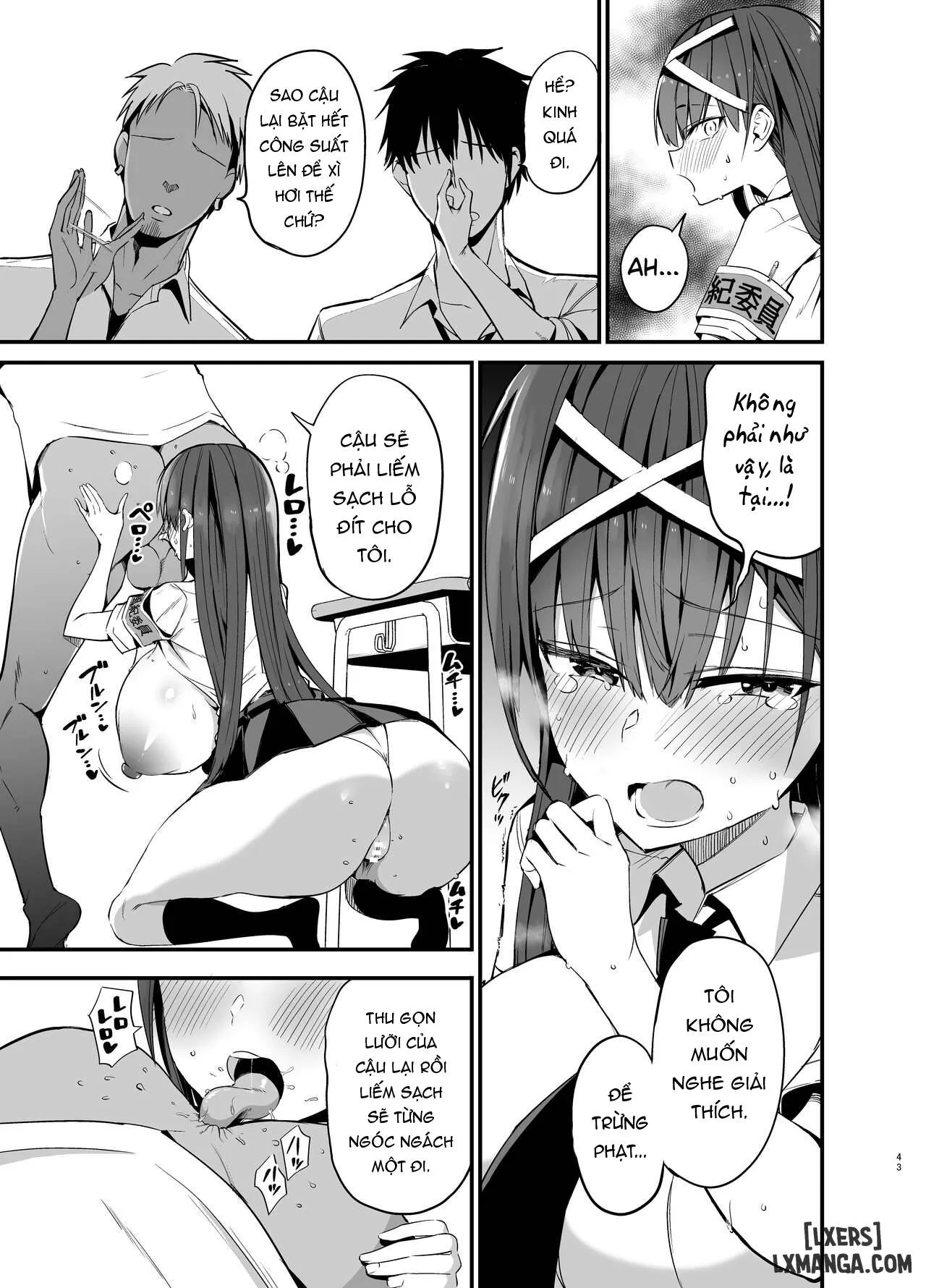 HentaiVN.net - Ảnh 43 - Địt ngoan lồn con lớp trưởng! [Fuuki Iinchou ga Ochiru made] - Oneshot