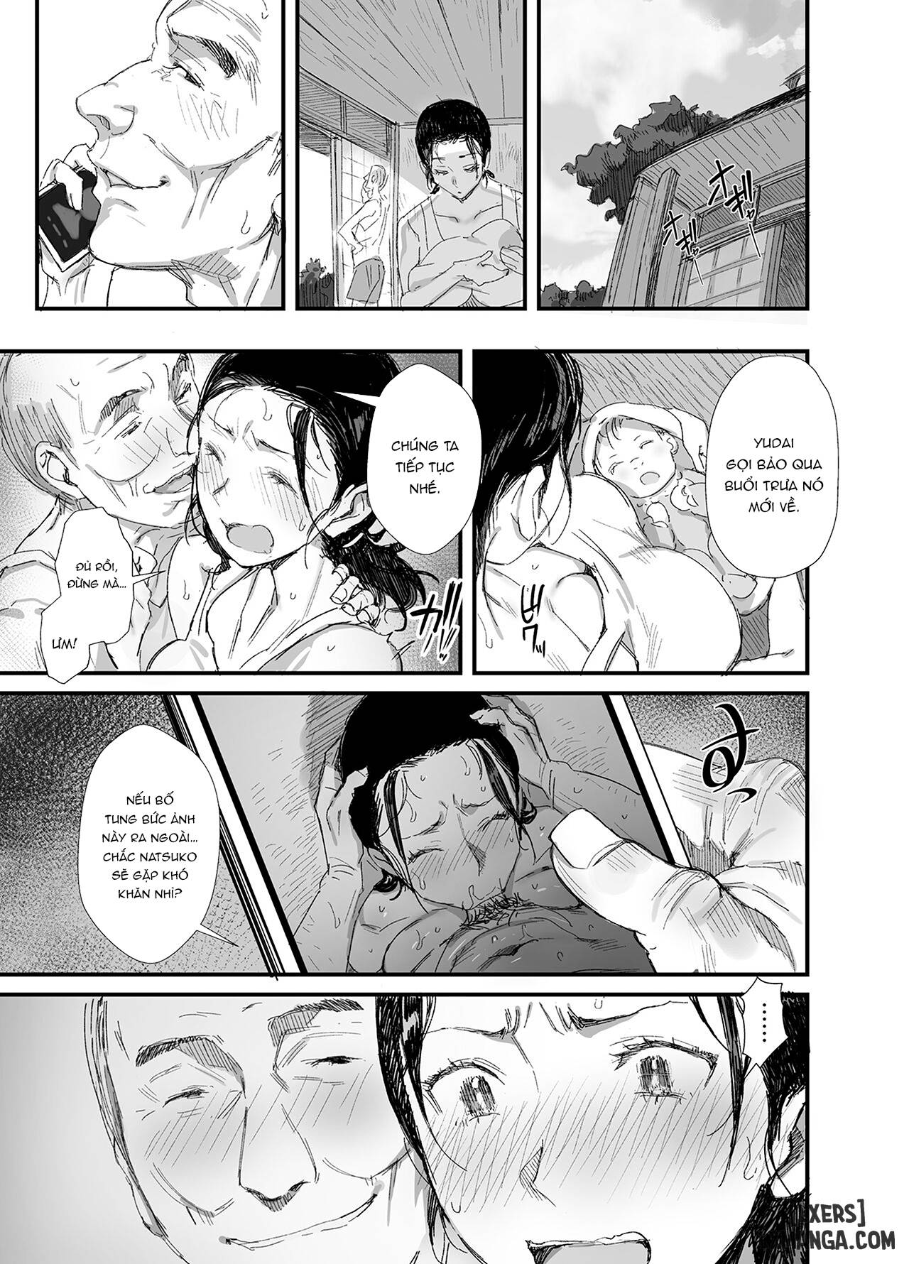 HentaiVN.net - Ảnh 40 - Inaka ni Sumu Dosukebe Gifu to Kosodate Yome - Oneshot.